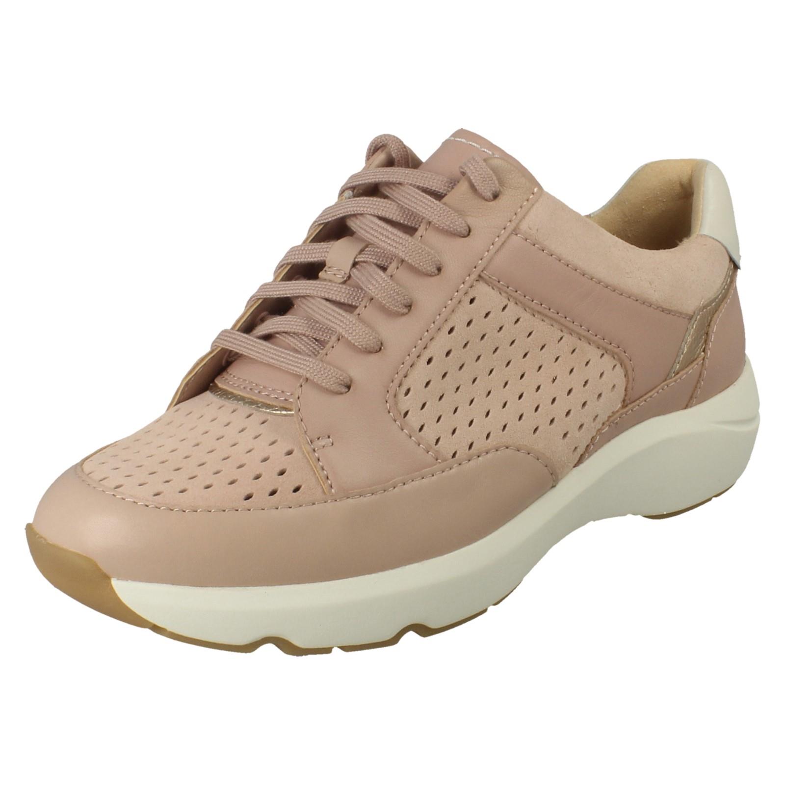Damen Clarks Leder Freizeit Schnürer Sommer Turnschuhe Tivoli Wandern - Bild 2 von 19