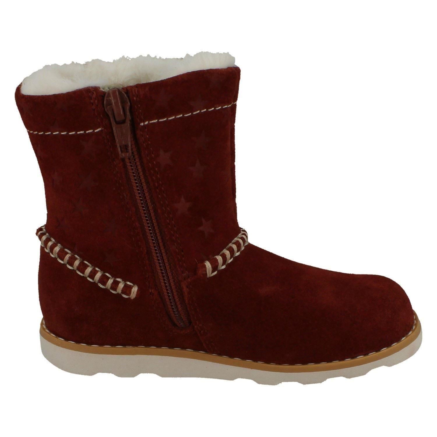 Niñas Clarks Informales con Cremallera Calentadas Botas Corona Piper - Imagen 8 de 28