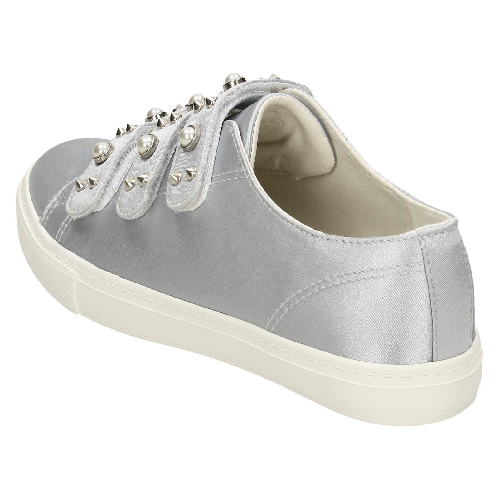Ladies Spot On Pearl - Strap Trainers F8R0359 - Picture 19 of 28