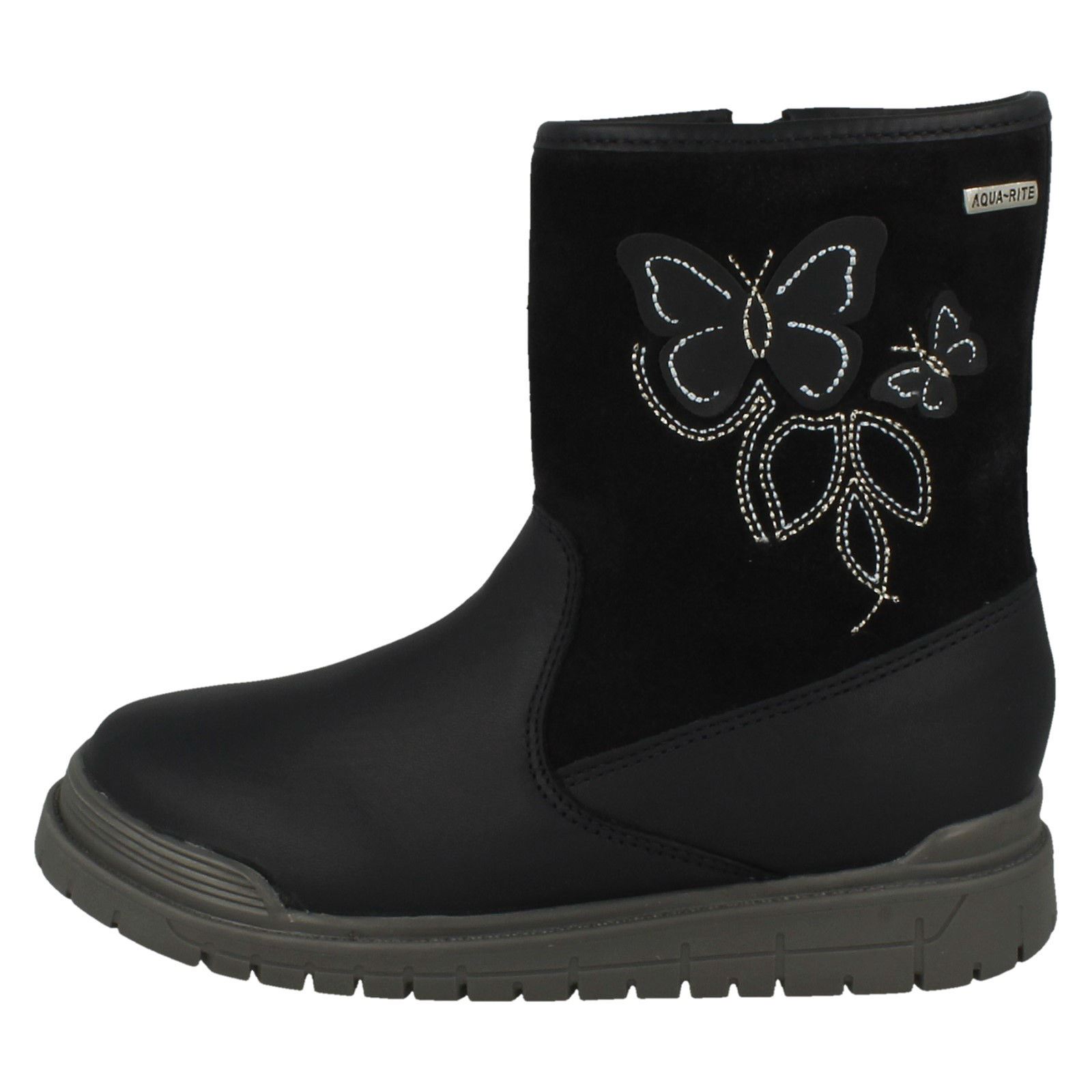 Girls Startrite Aqua-Rite Zip-Up Butterfly Boots Tidal Wyprodukowano w Japonii tanio