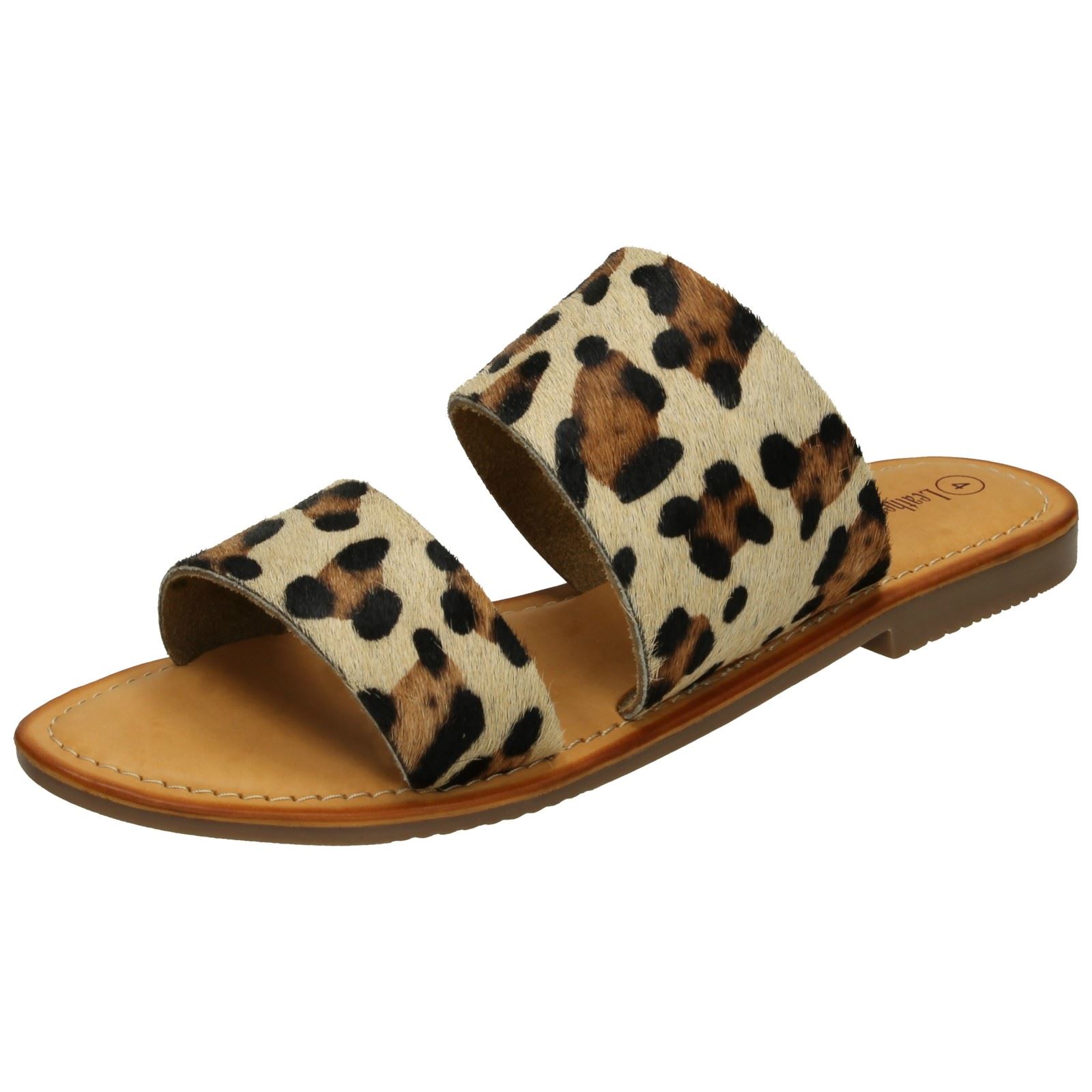 Ladies Leather Collection Double Strap Mules - Picture 20 of 28