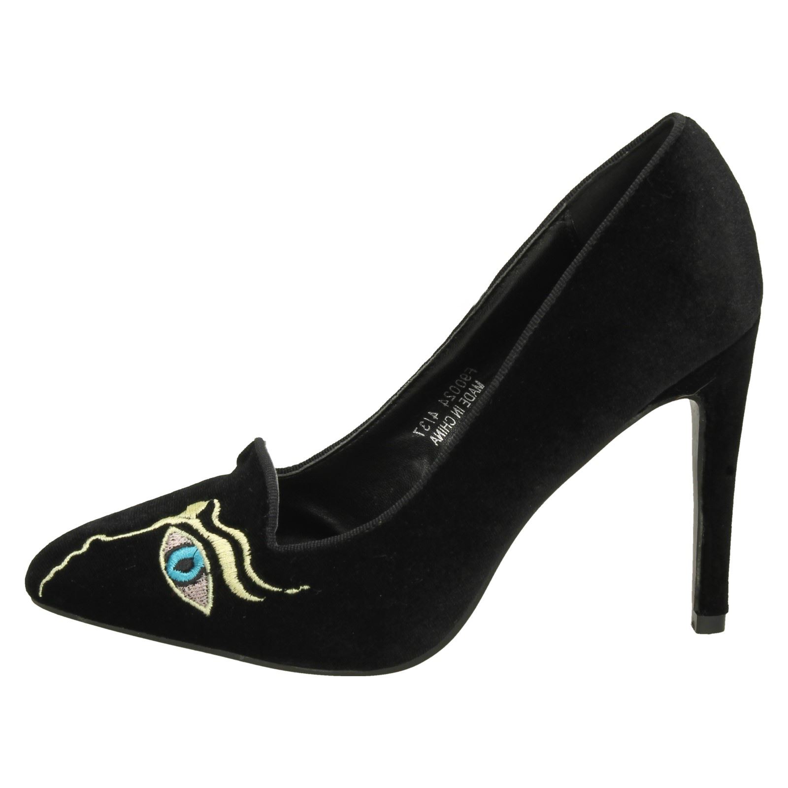 Zapatos De Tacón Con Estampado De Ojos Anne Michelle Para Damas - Imagen 6 de 10