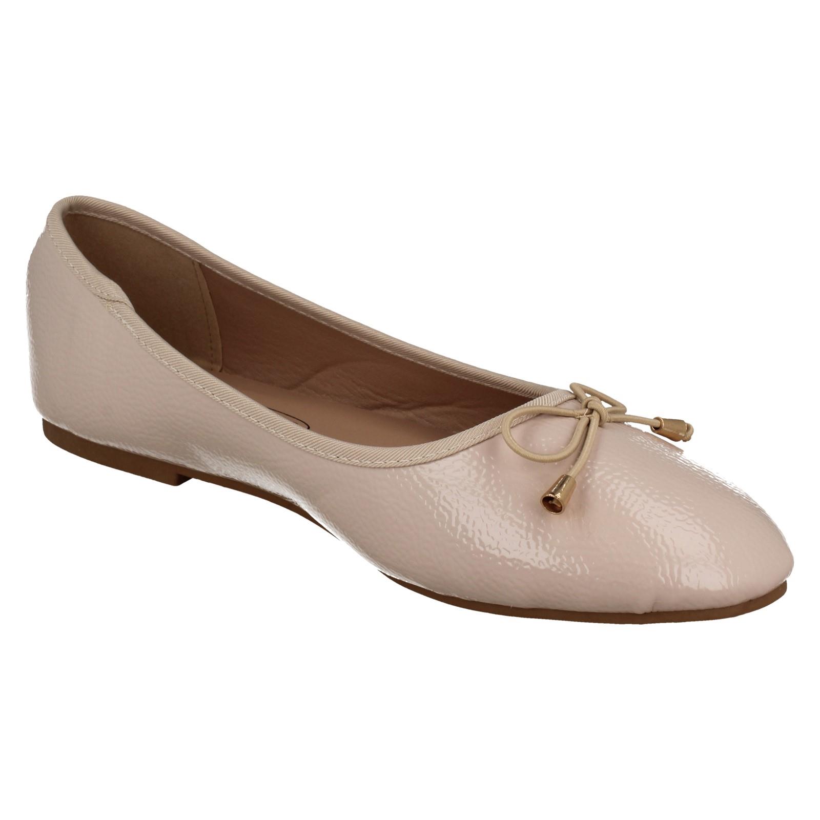 Ladies Spot On Bow Trim Ballerina Shoes - Picture 30 of 37