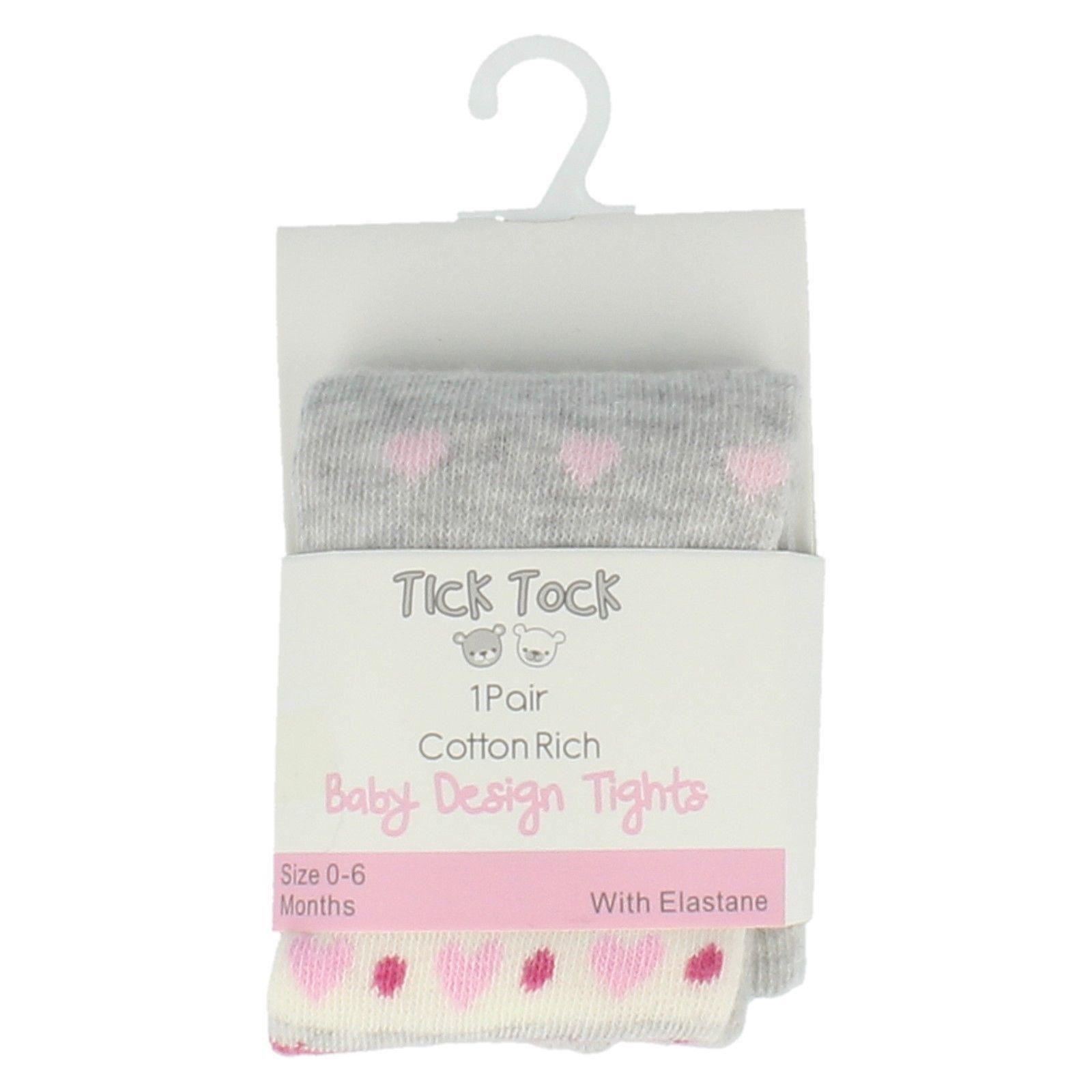 Girls Tick Tock Design Tights 45B115 - Picture 3 of 7
