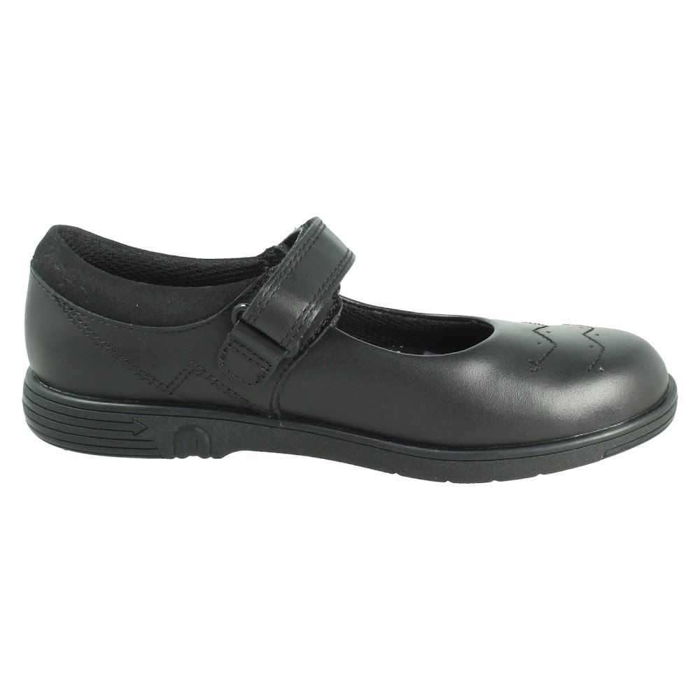 Niñas Clarks Cuero/Patente Estilo Mary Jane Zapatos Escolares "Jazzy Jig K" - Imagen 7 de 19