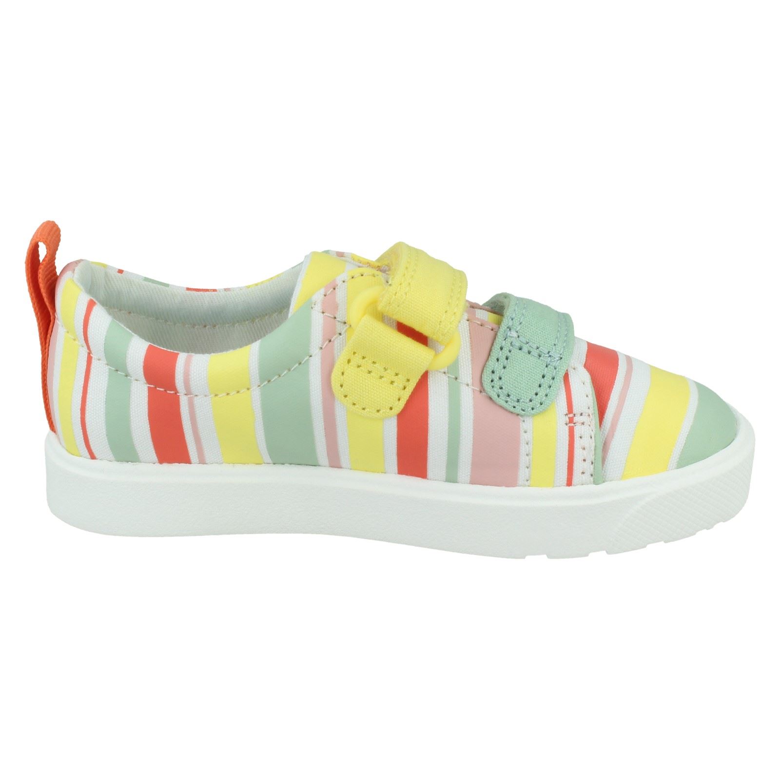 Scarpe in tela con chiusura casual con gancio e anello per bambini Clarks città luminose - Foto 25 di 28