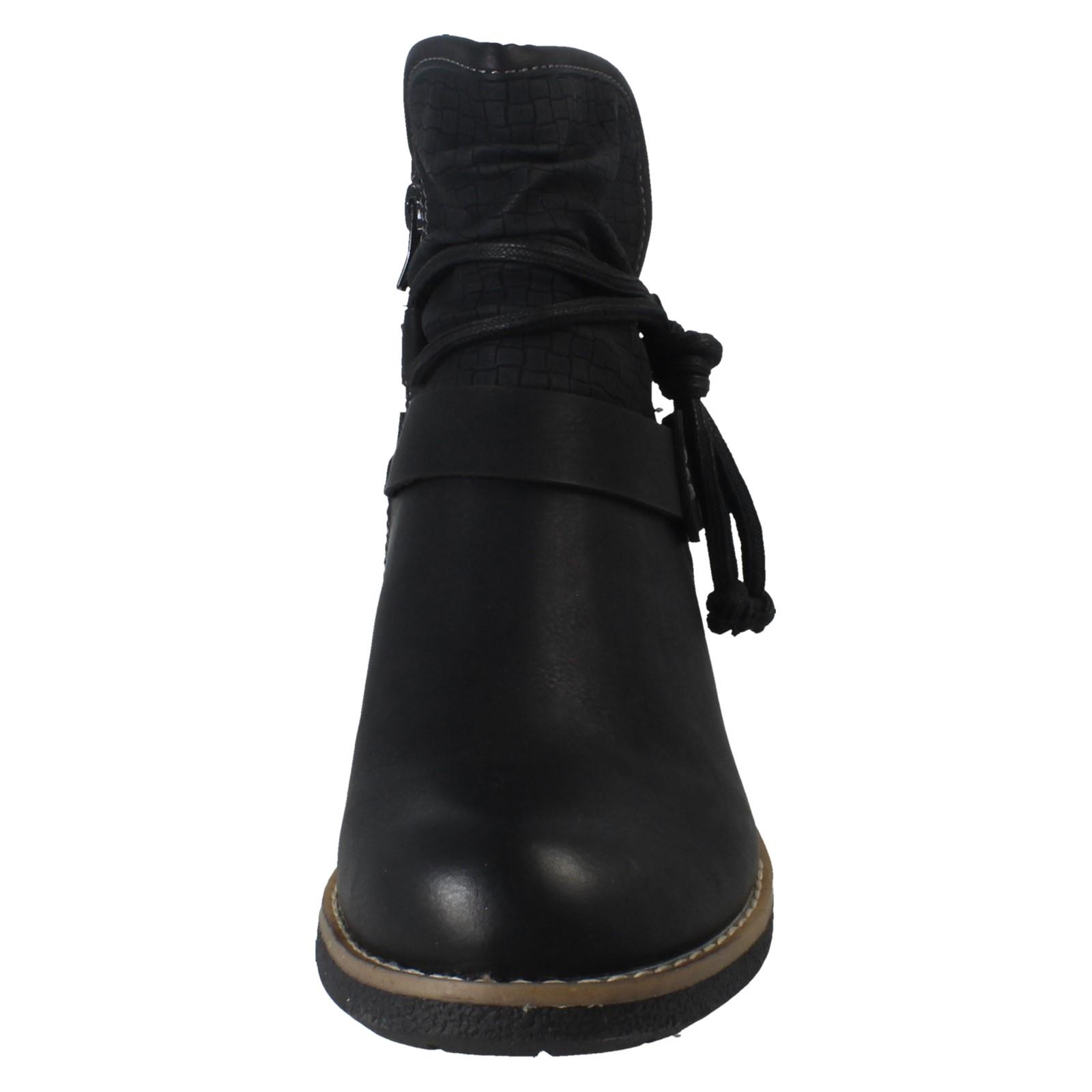 Ladies Rieker Fleece Lined Ankle Boots 94689 - Picture 9 of 10