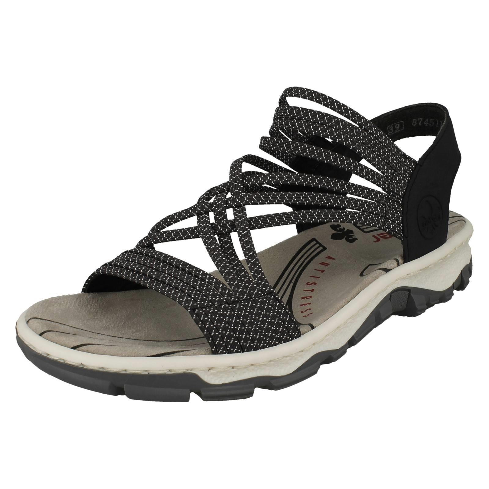 Sandalias De Tiras Con Detalles Cruzados Elásticas Para Dama - 68888