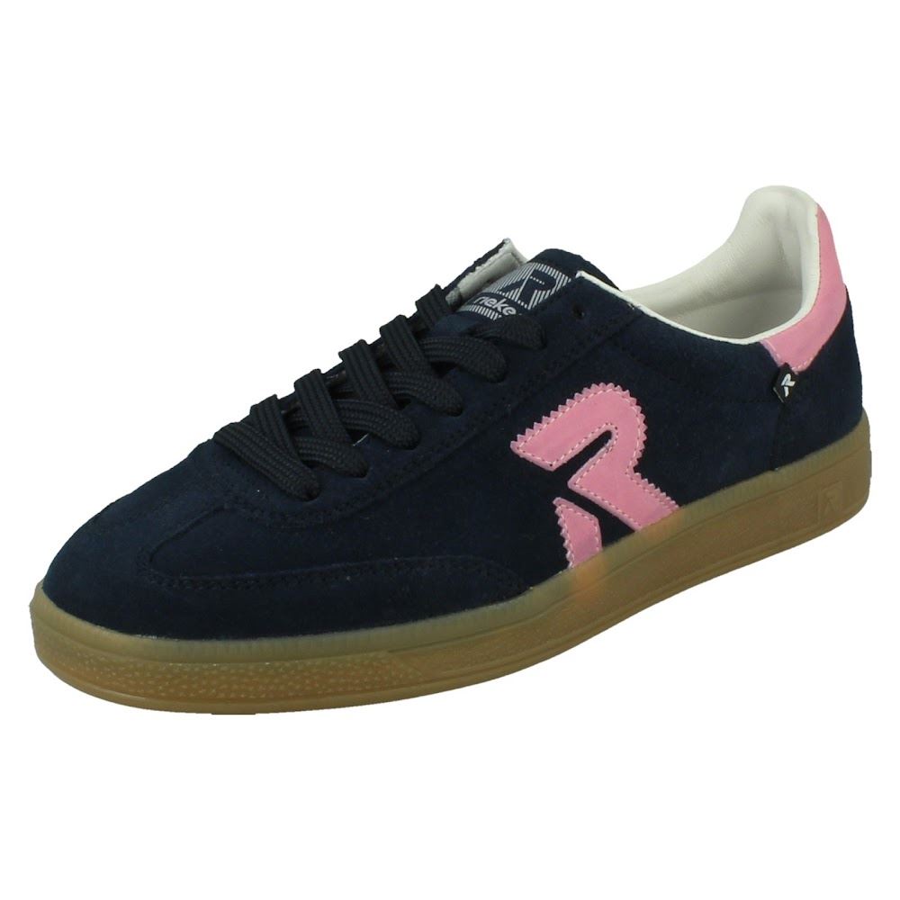 Zapatillas Casual De Mujer Rieker De Ante Y Cuero Bajo Con Cordones "W2200" - Imagen 2 de 11