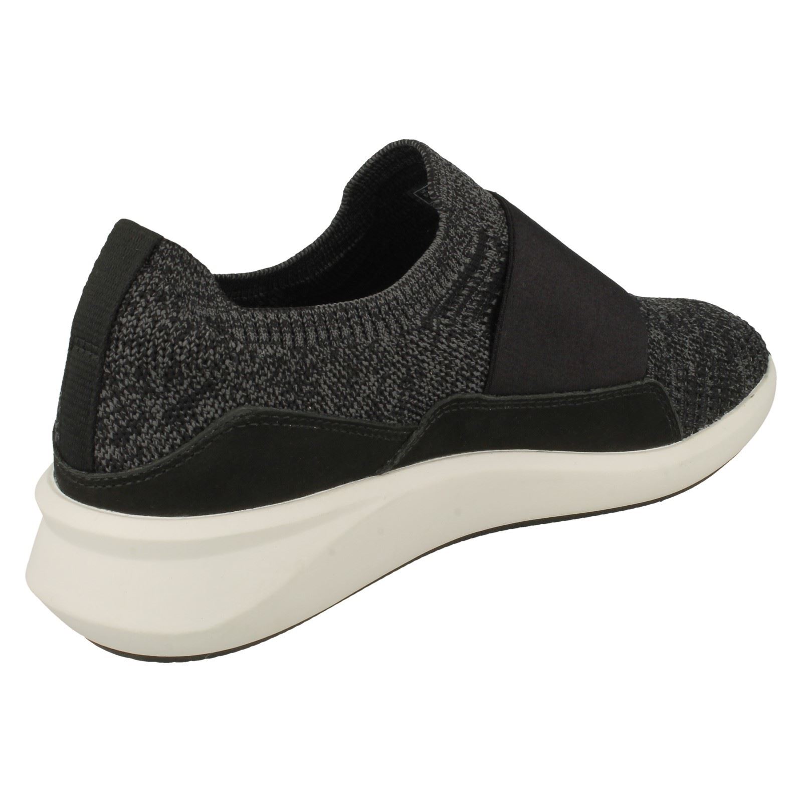 Ladies Clarks Un Rio Knit Elasticated Strap Detailed Trainers - Picture 7 of 19