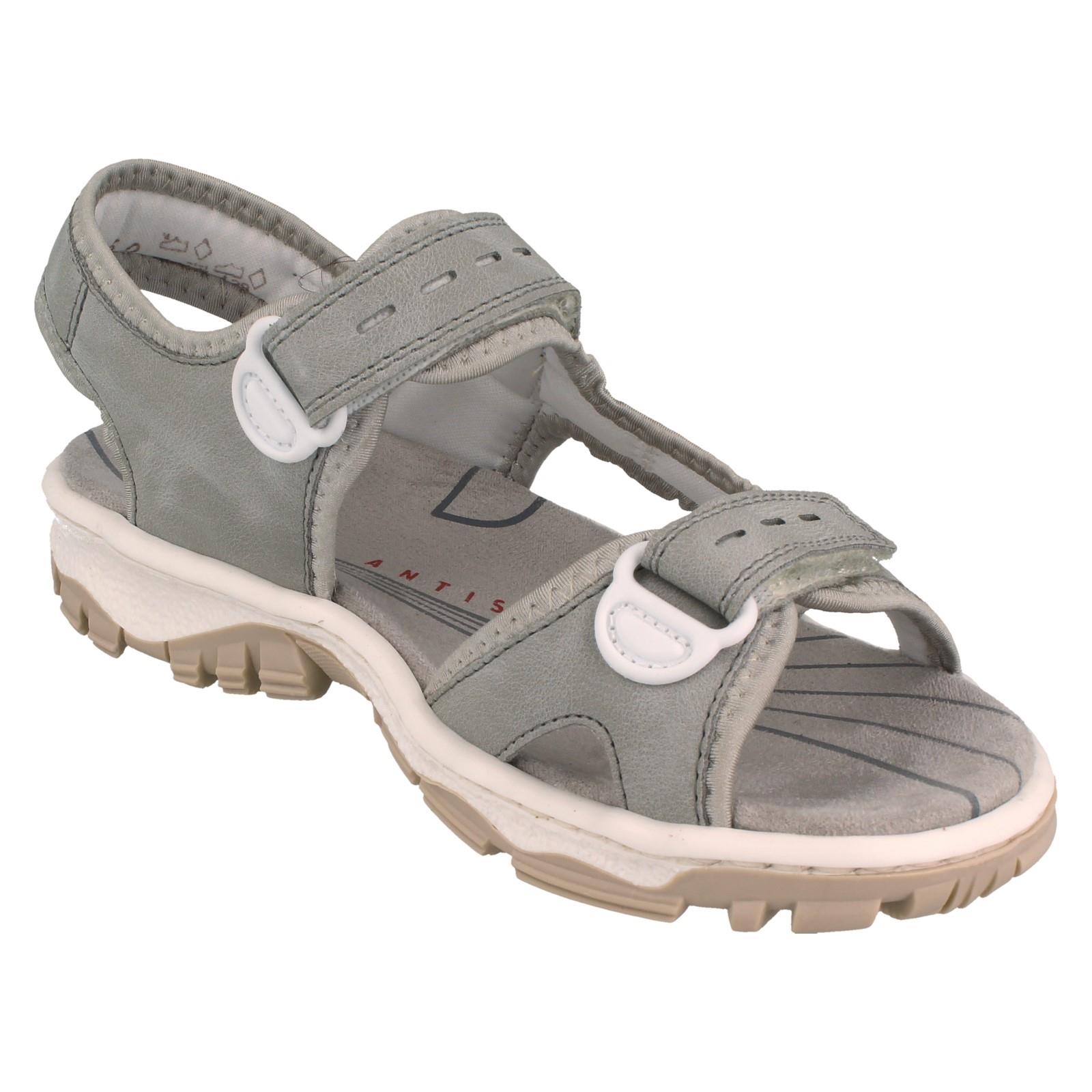 Sandalias de verano Rieker sintéticas antiestrés estilo deportivo para dama 68866 - Imagen 25 de 46