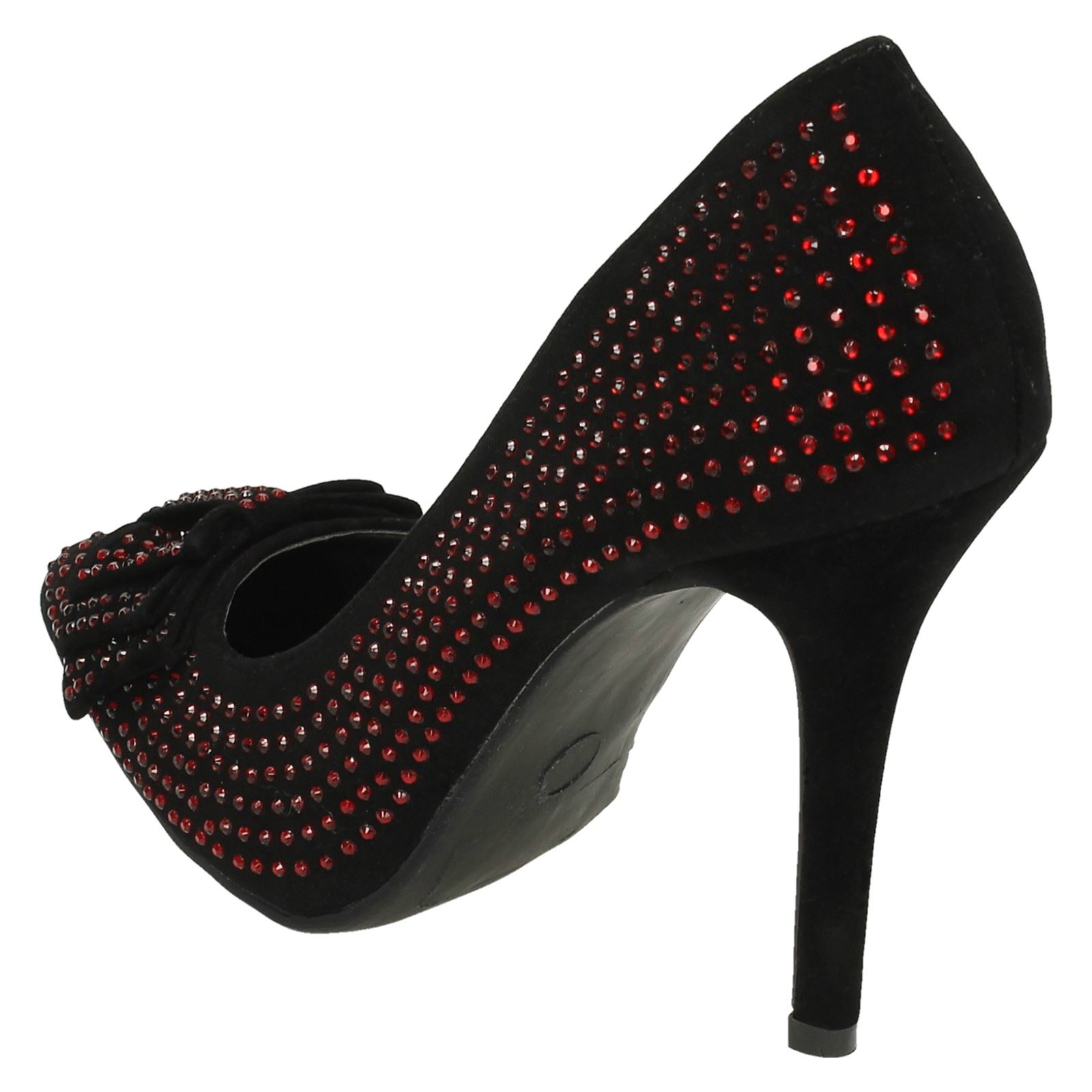 Anne Michelle Ladies Diamante Bow Detail Party Shoes - Picture 22 of 28