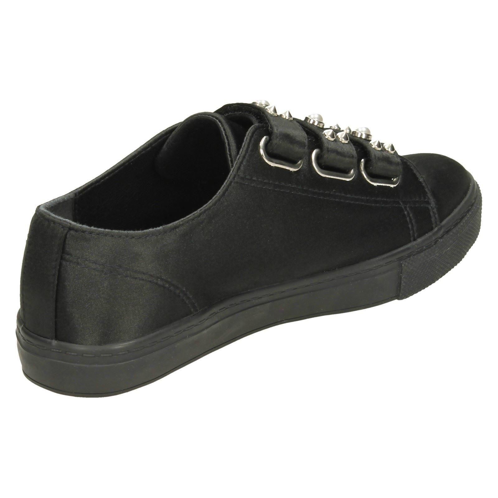 Ladies Spot On Pearl - Strap Trainers F8R0359 - Picture 10 of 28