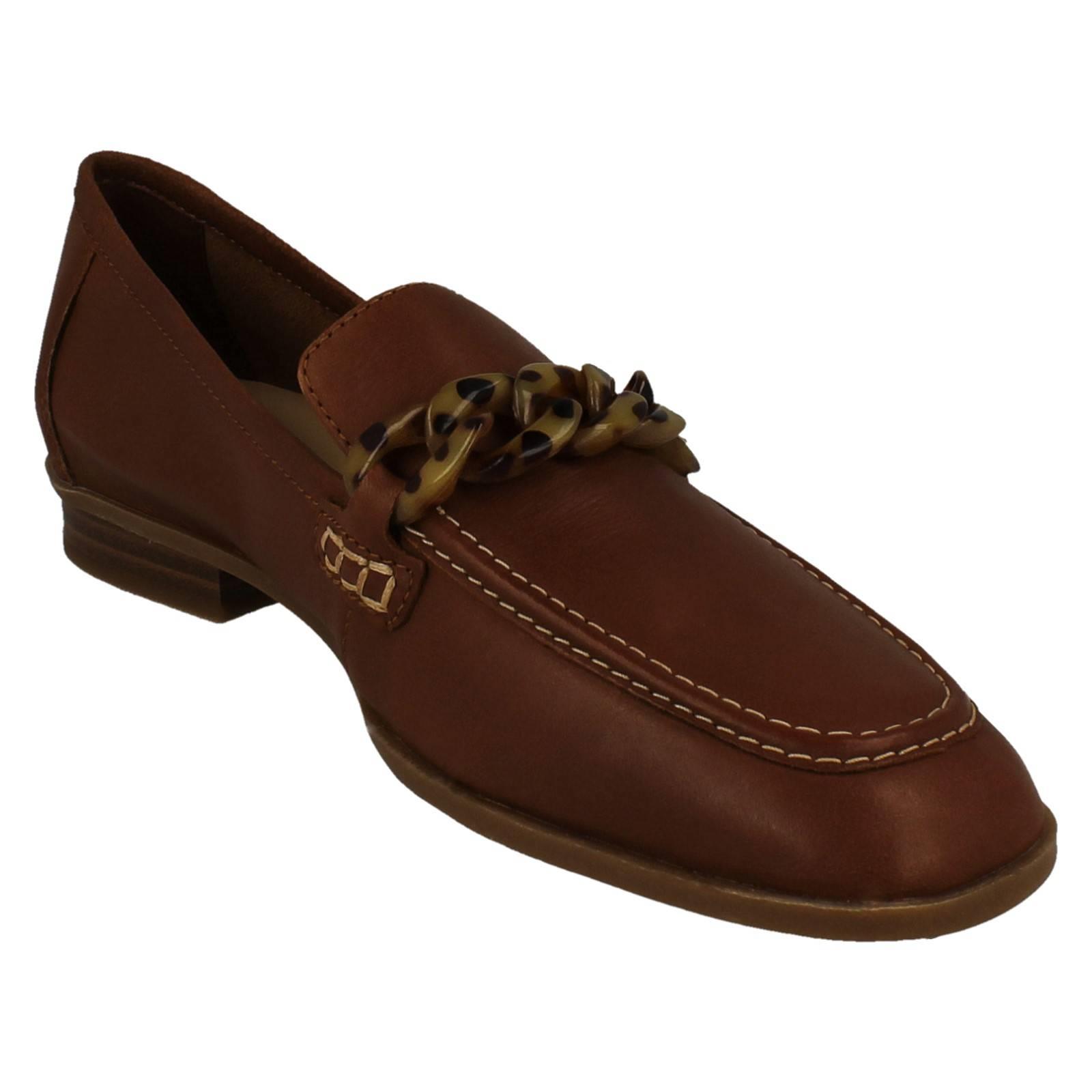 Mujer Clarks Cuero Suave Punta Cuadrada Mocasines Estilo Smart Zapatos: Sarafyna - Picture 53 of 55