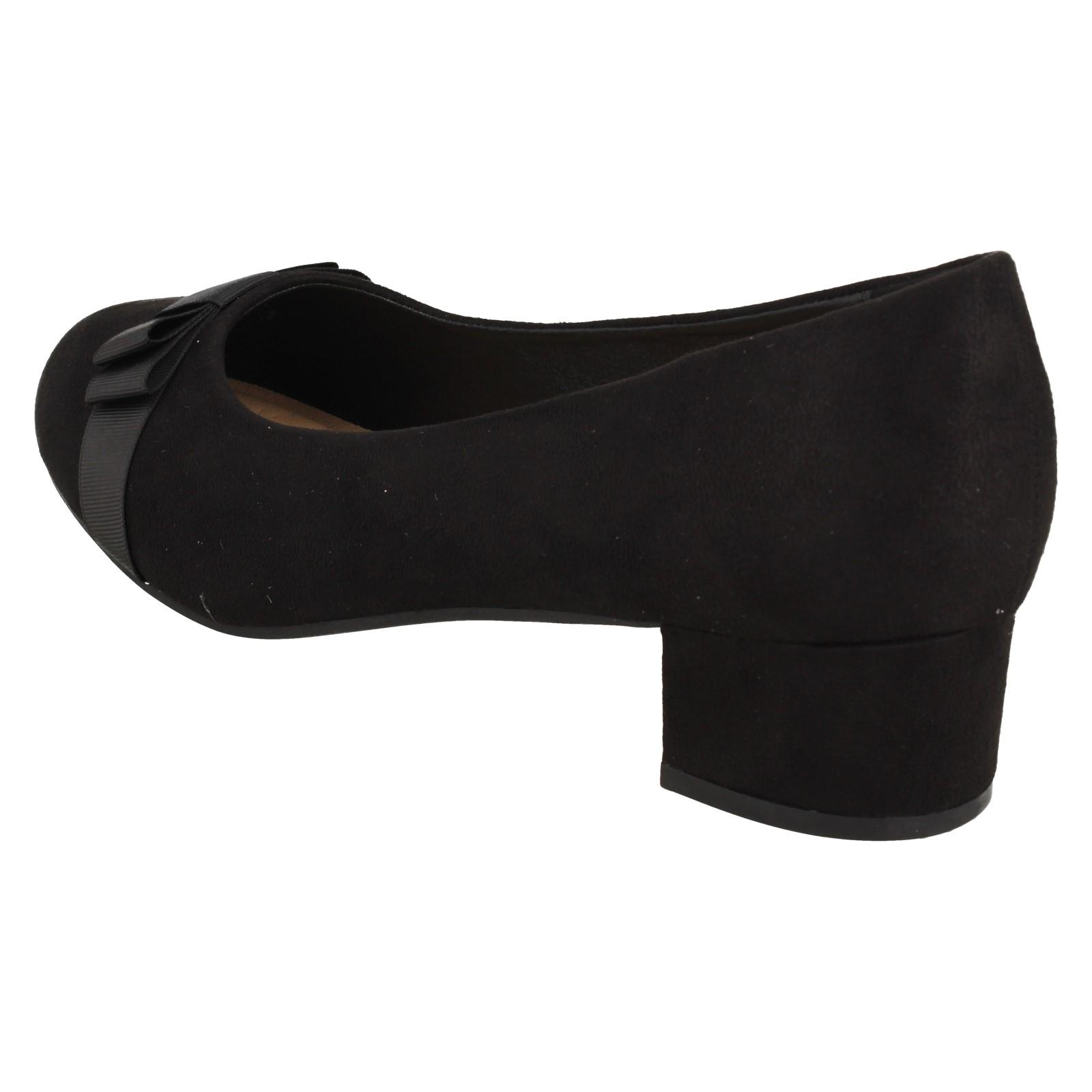Ladies Spot On Block Heel Formal Wide Fit Court Shoes  F9R0151 - Picture 8 of 19