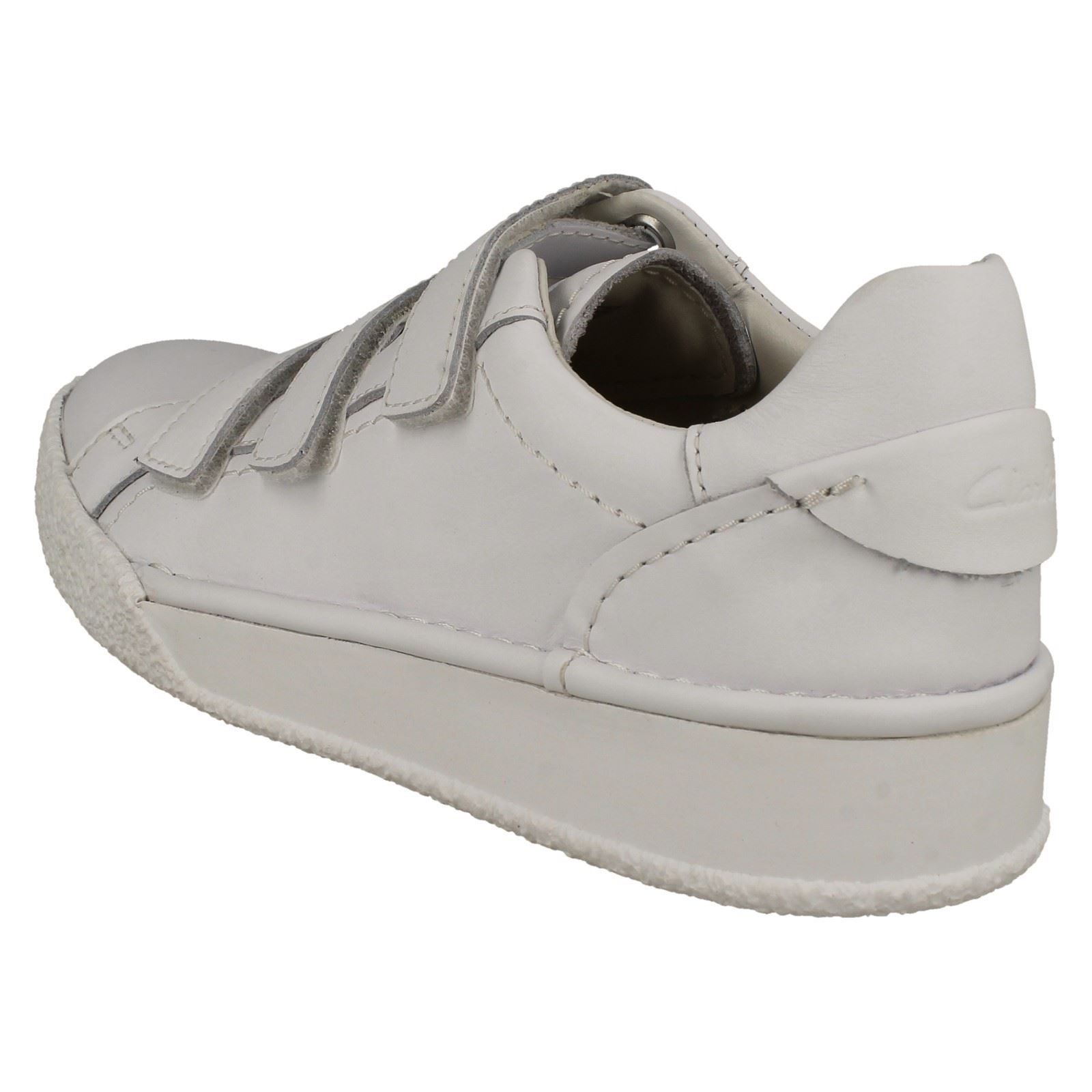 Ladies Clarks Leather Hook & Loop Casual Everyday Trainers Shoes CraftCup Strap - Picture 13 of 19
