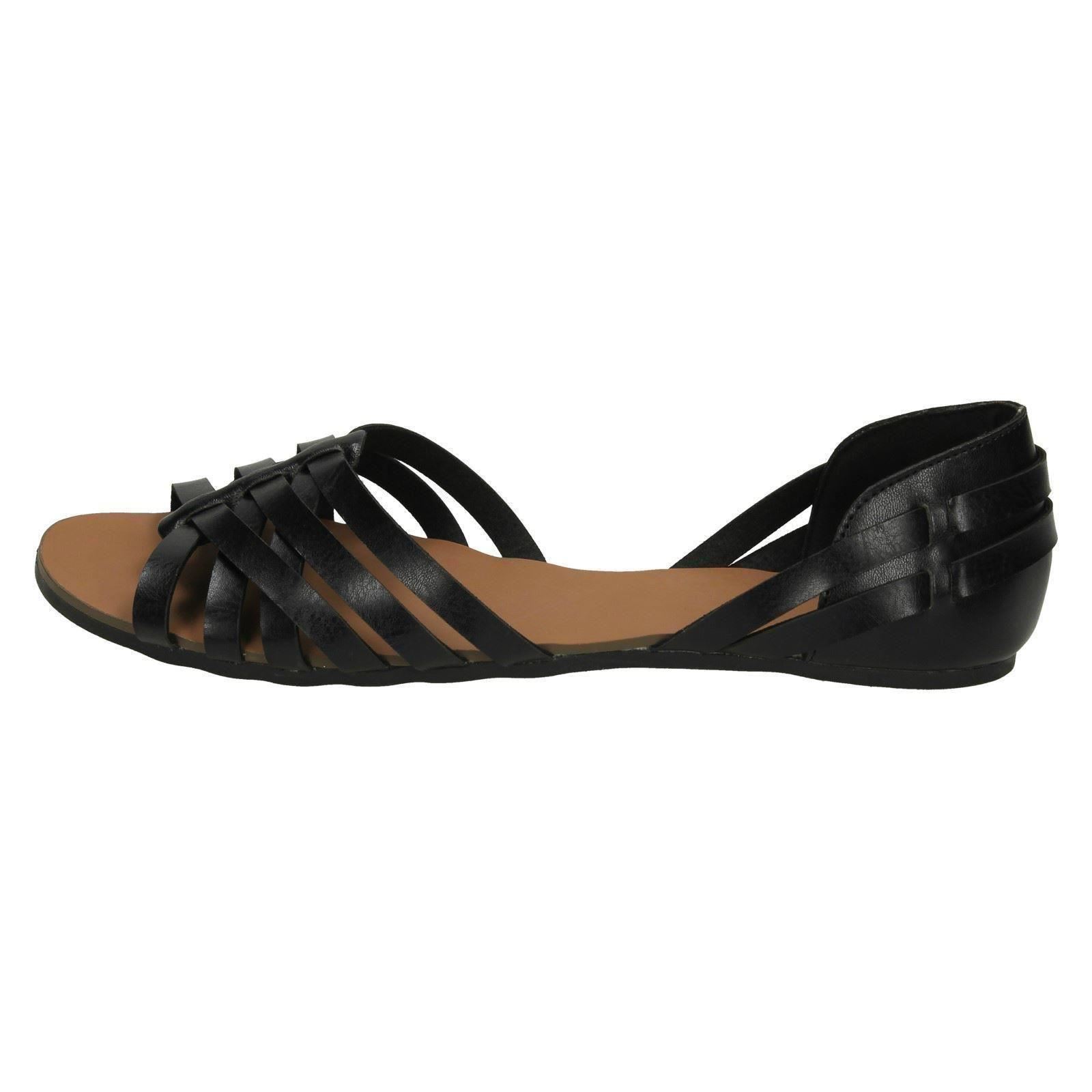 Sandalias Planas Tejidas Con Tiras Spot On Para Dama F0R0051 - Imagen 3 de 28