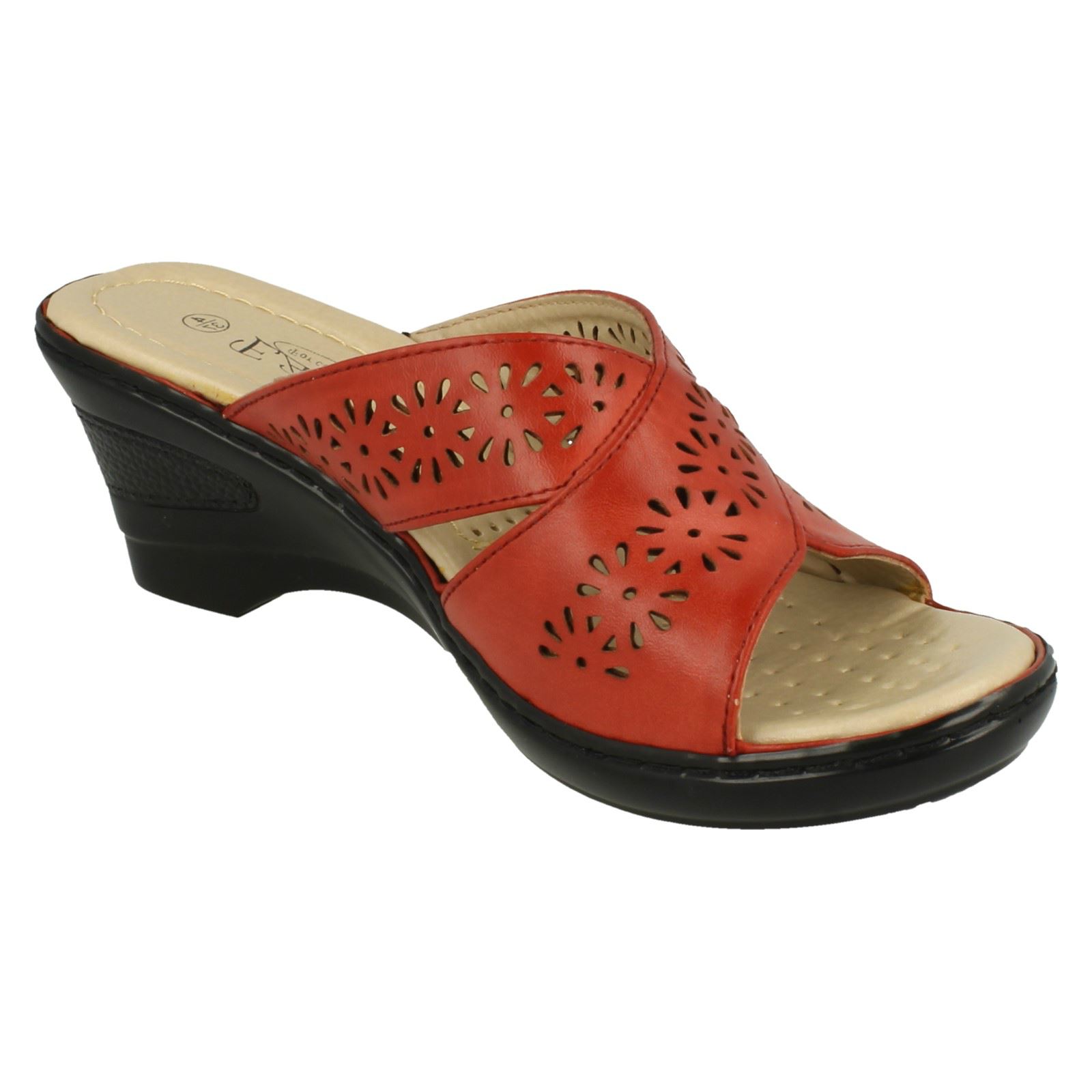 Ladies Eaze Mid Wedge Mules