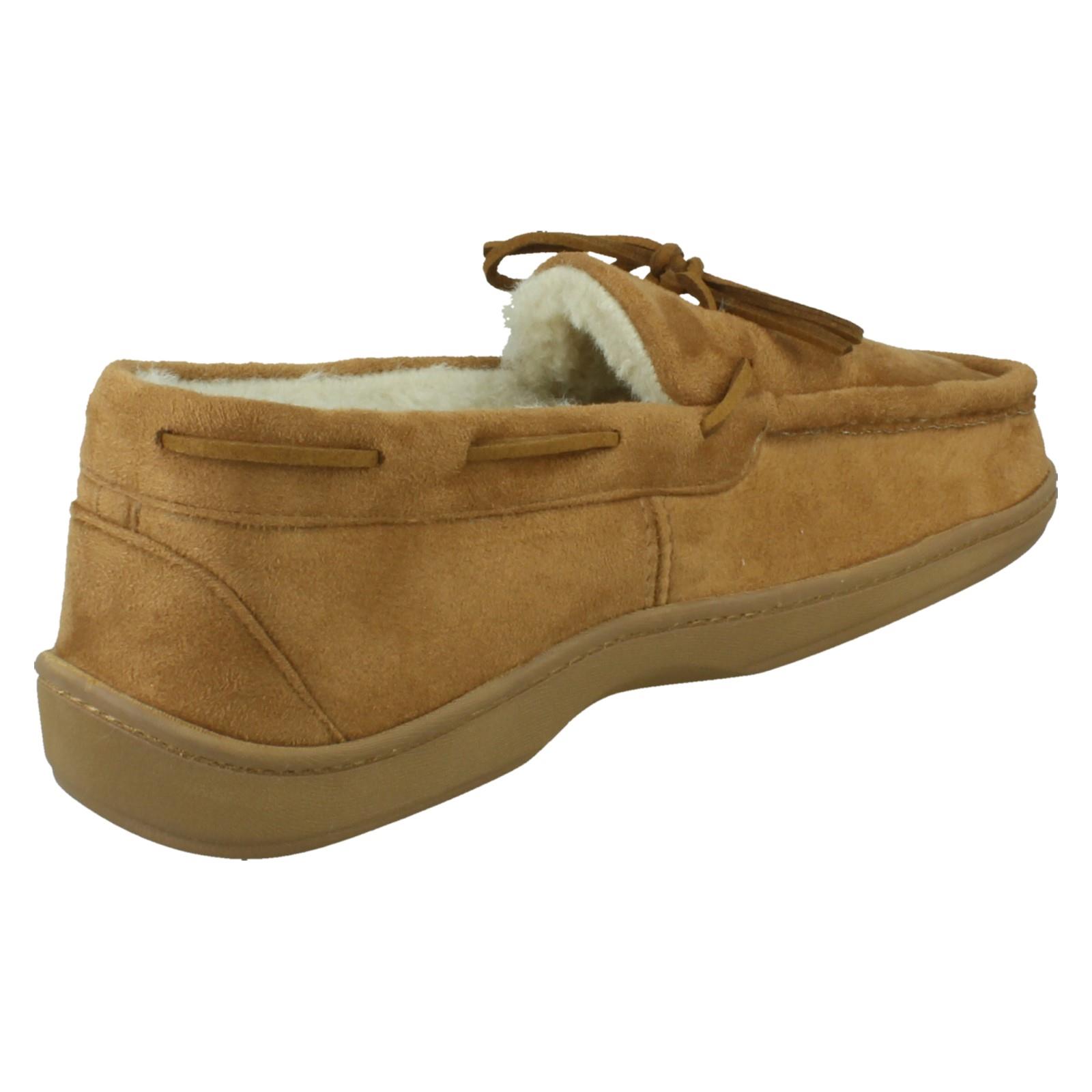 Hommes Padders Machine Lavable Mémoire Mousse Large Suédine Microfibre Chaussons - Picture 6 of 10