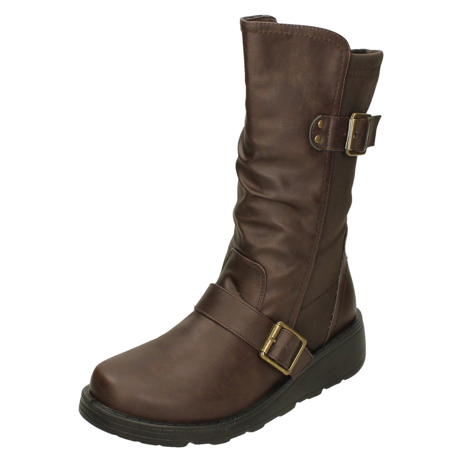 Bottes Mi-Mollet Femmes Spot On F4R452 - Picture 20 of 28