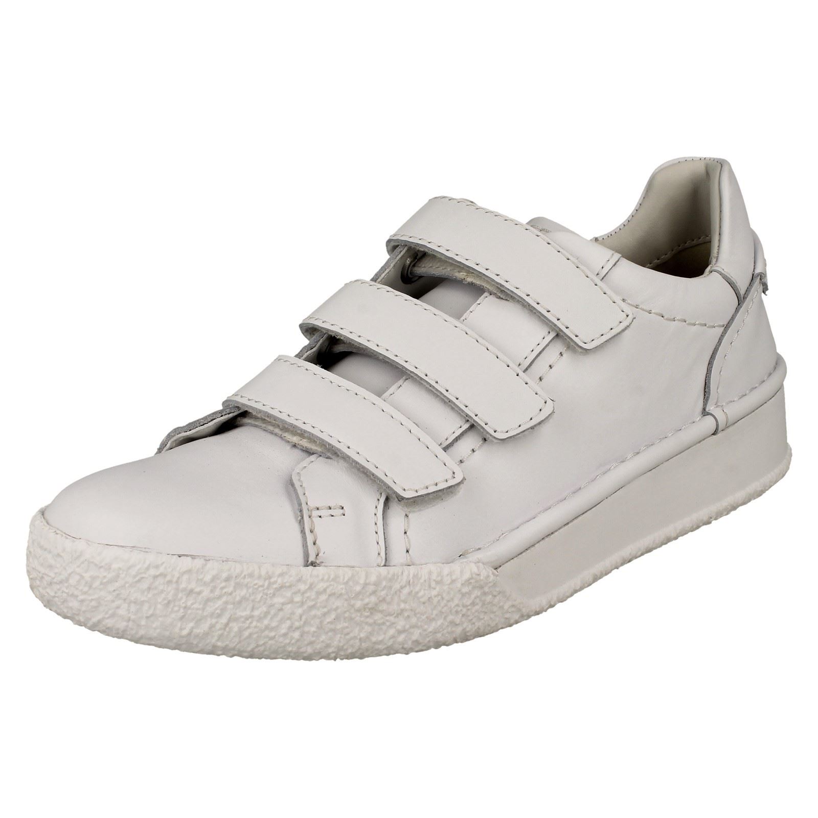 Ladies Clarks Leather Hook & Loop Casual Everyday Trainers Shoes CraftCup Strap - Picture 11 of 19