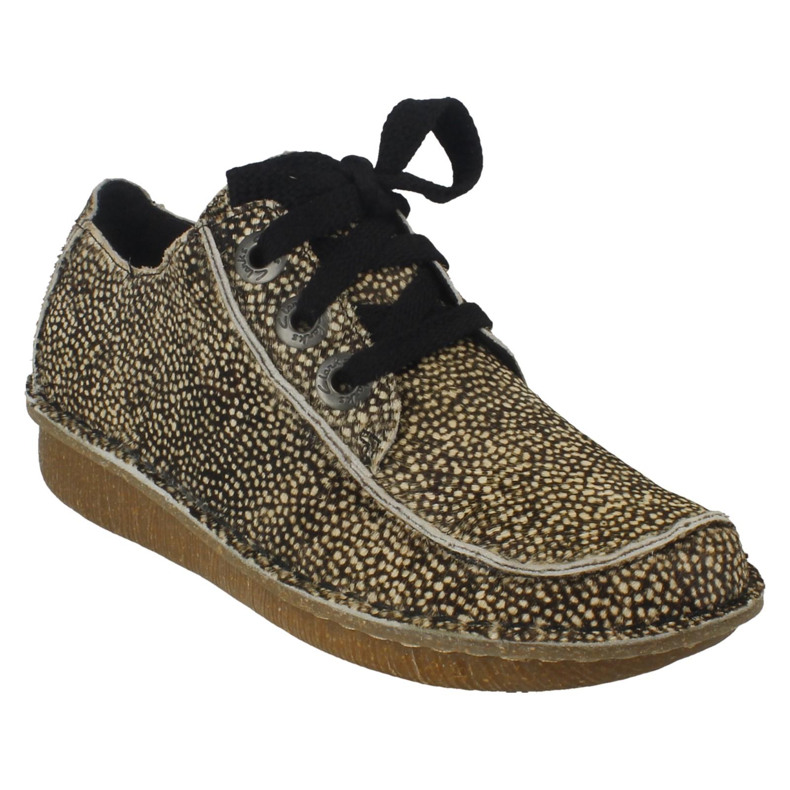 Ladies Clarks Funny Dream Leather Lace Up Unstructured Comfort