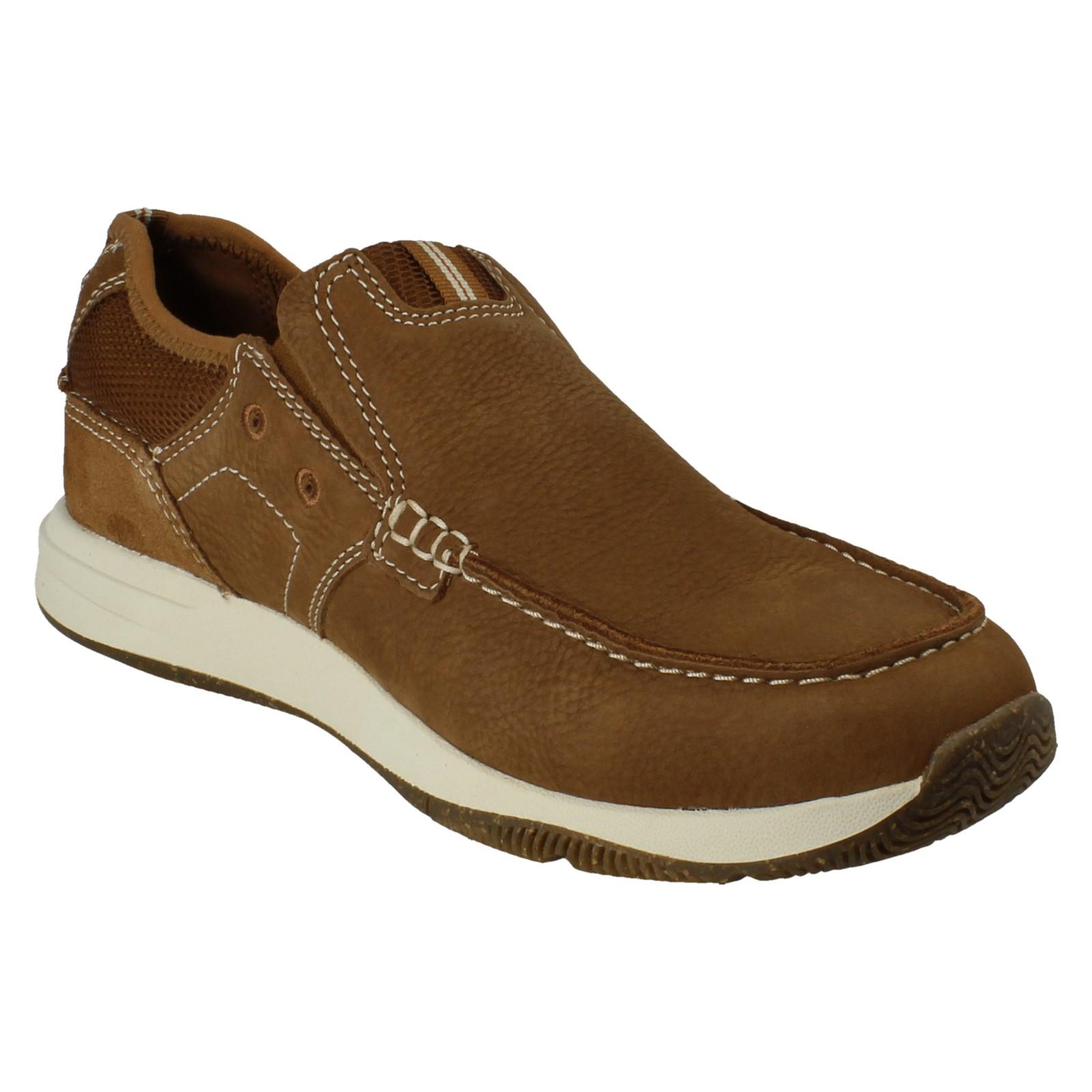 Mens Clarks Wide Fit Leather Slip On Casual Comfort Boat Shoes, Sailview Step - Picture 8 of 10