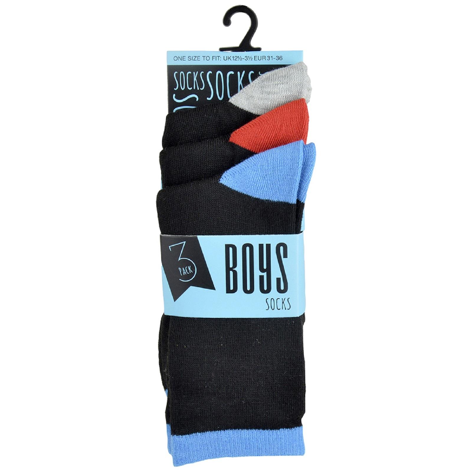 Boys RJM Contrast Heel and Toe Socks SK321 - Picture 5 of 7