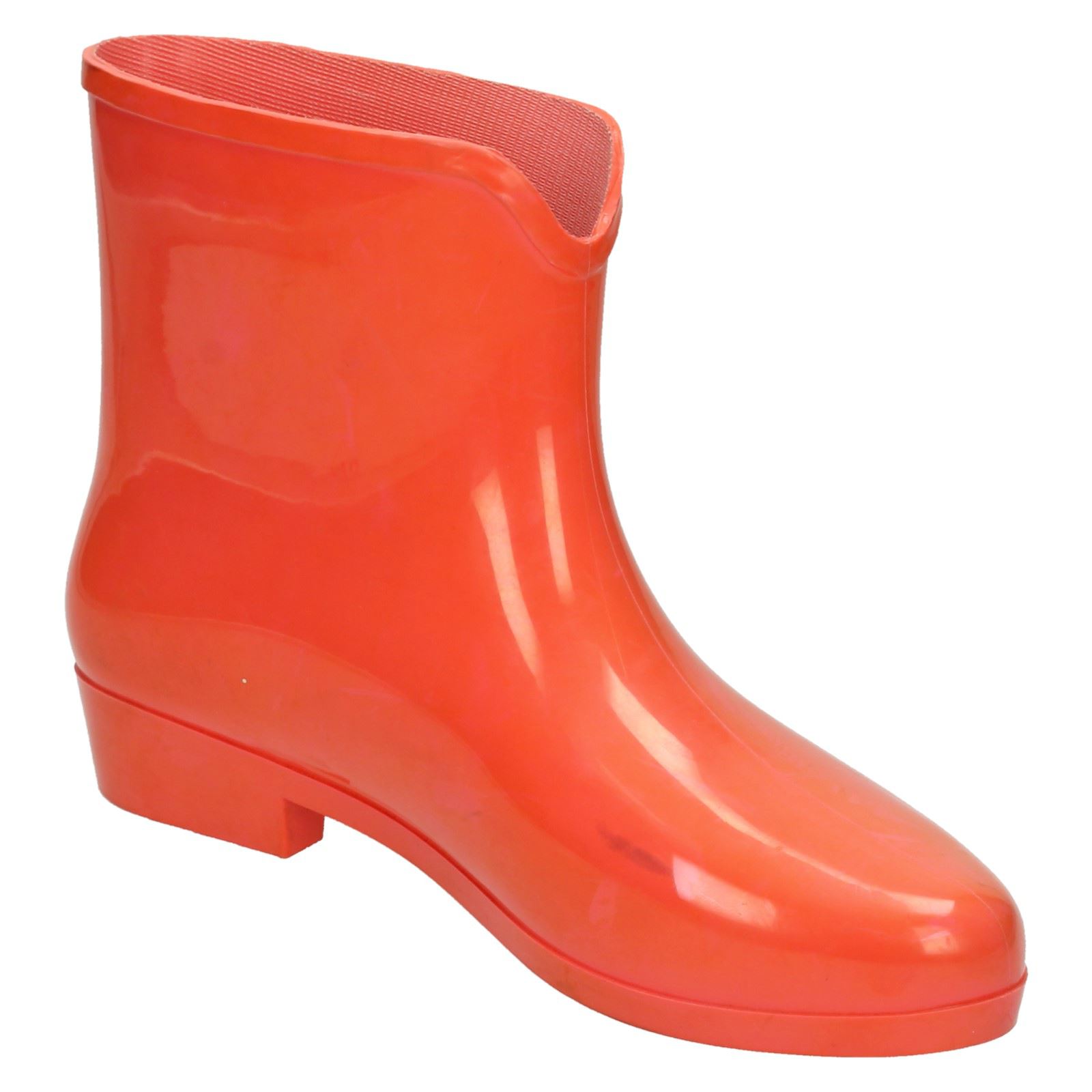 Ladies Spot On Tied Bow Detail Ankle 'Wellington Boots' - Picture 8 of 46