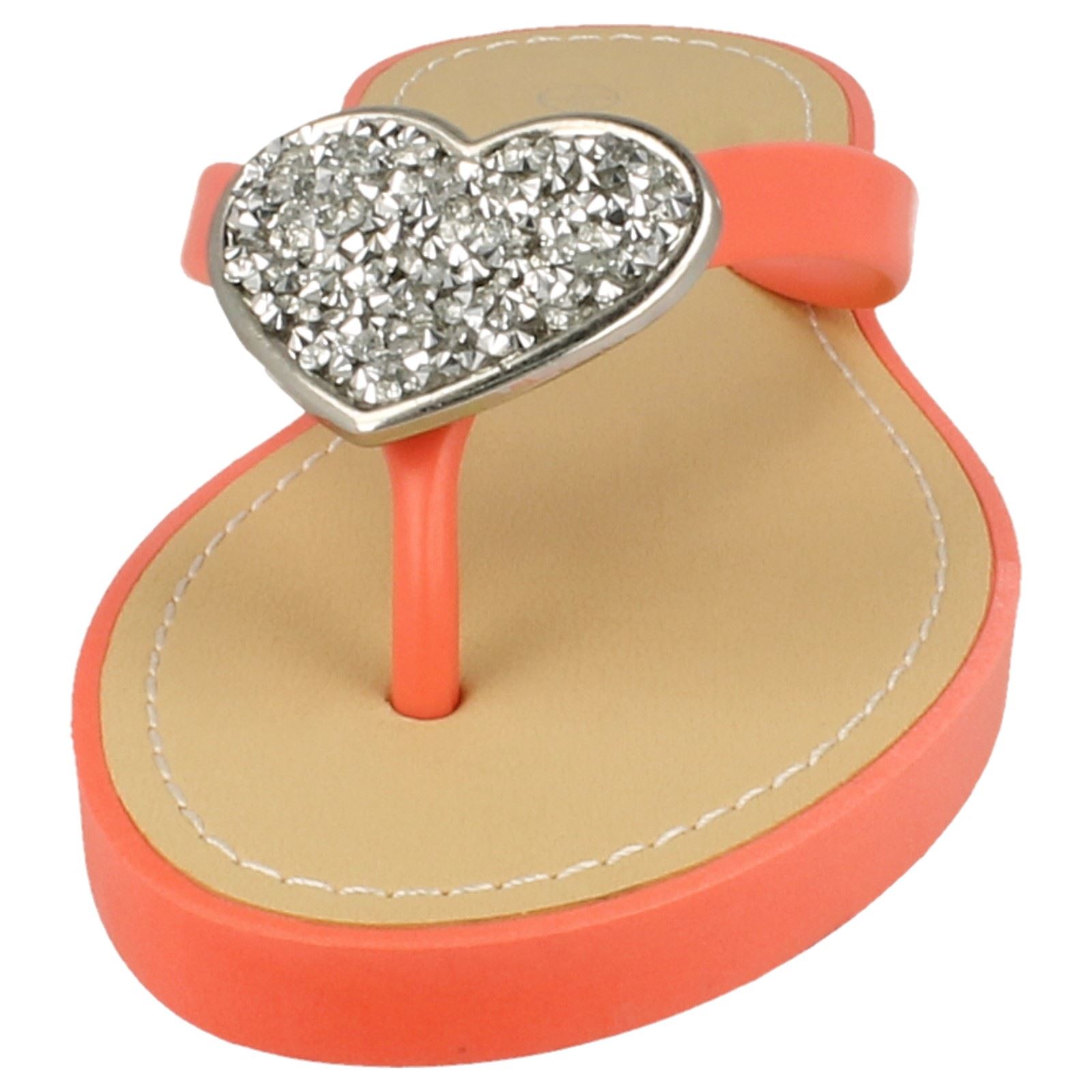 Chanclas elegantes sin cordones con detalles brillantes del corazón para damas Savannah F0R816 - Imagen 18 de 37