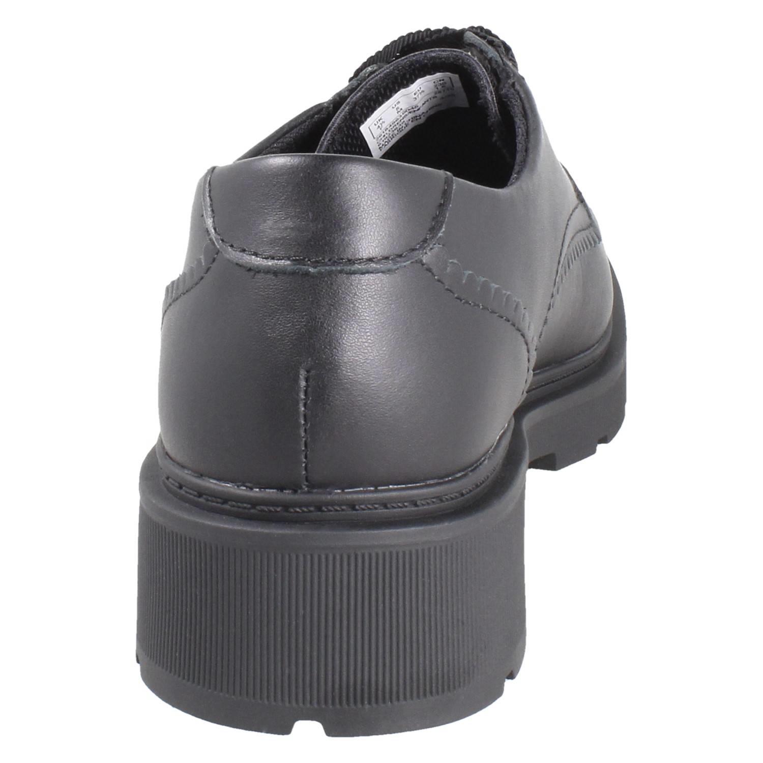 Girls Clarks Scalloped Edge Chunky Sole Leather Lace Up School Shoes *Eris Pure* - Picture 7 of 21