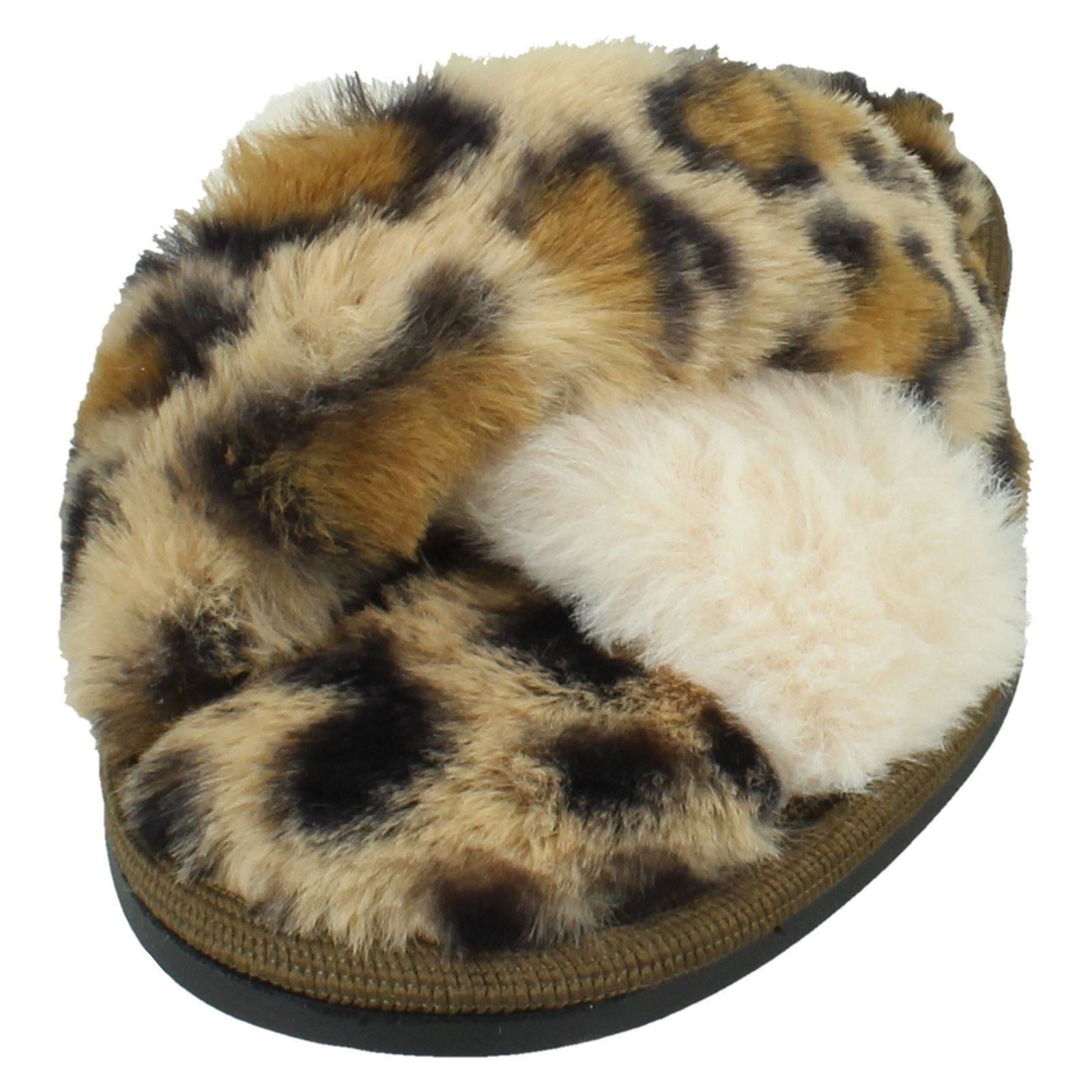Girls Spot On Fluffy Mule Slippers - Picture 18 of 19