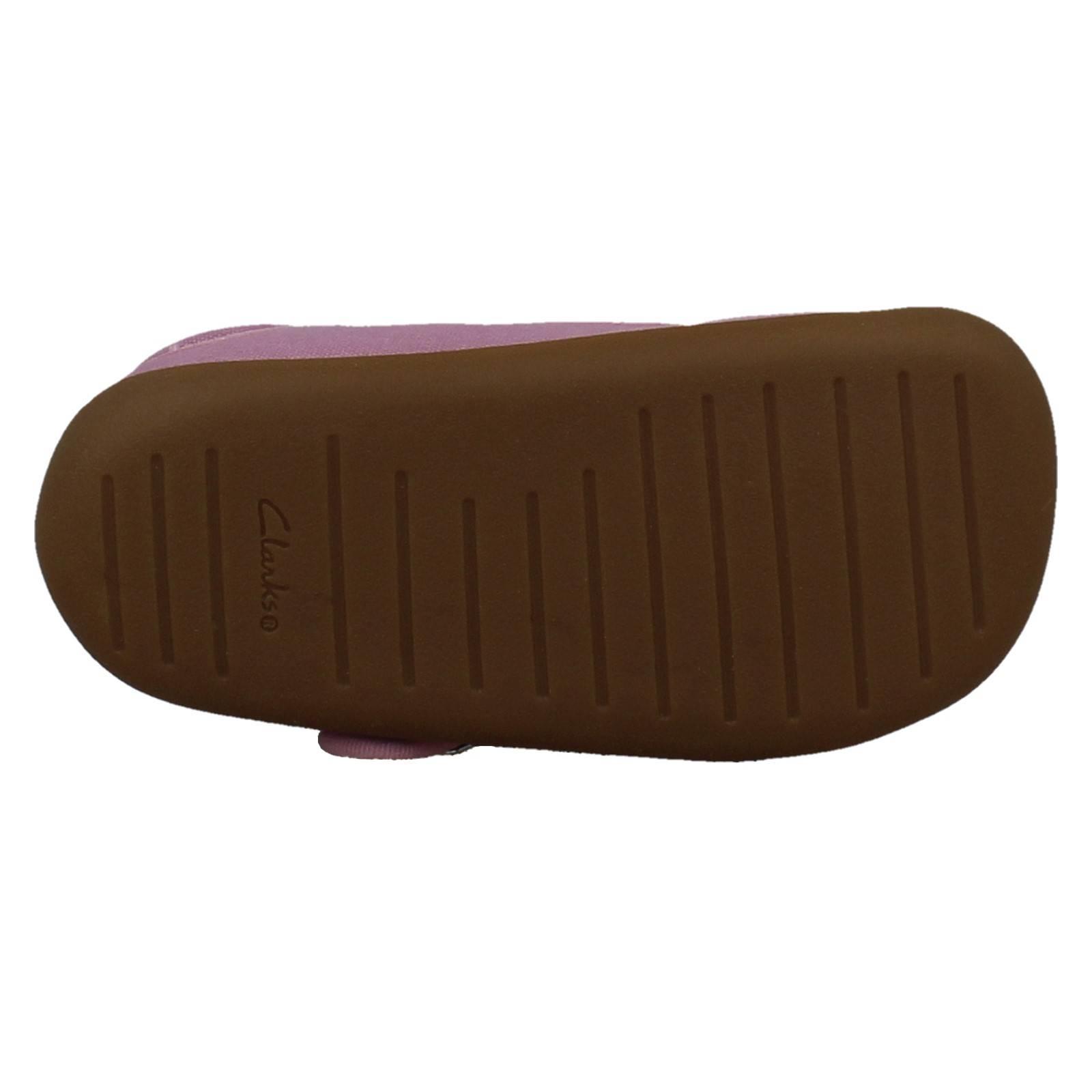 Girls Clarks Canvas Pre Walker Buckle T-Bars Machine Washable, Roamer Grow - Picture 10 of 10