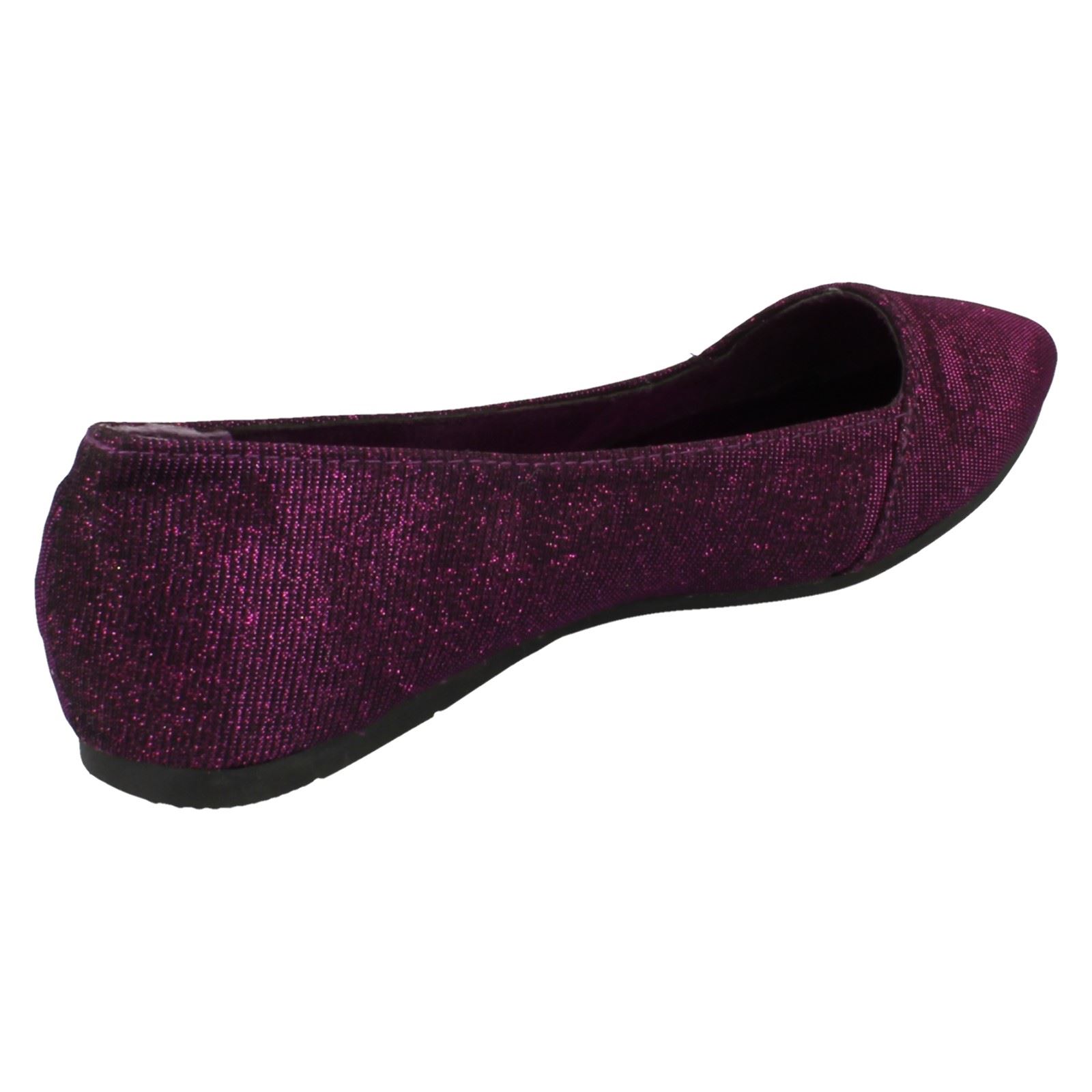 Ladies F80033 Glittery Textile Slip On Ballerina Flats by Spot On £4.99 Ladies F80033 Glittery Textile Slip On Ballerina Flats by Spot On £4.99