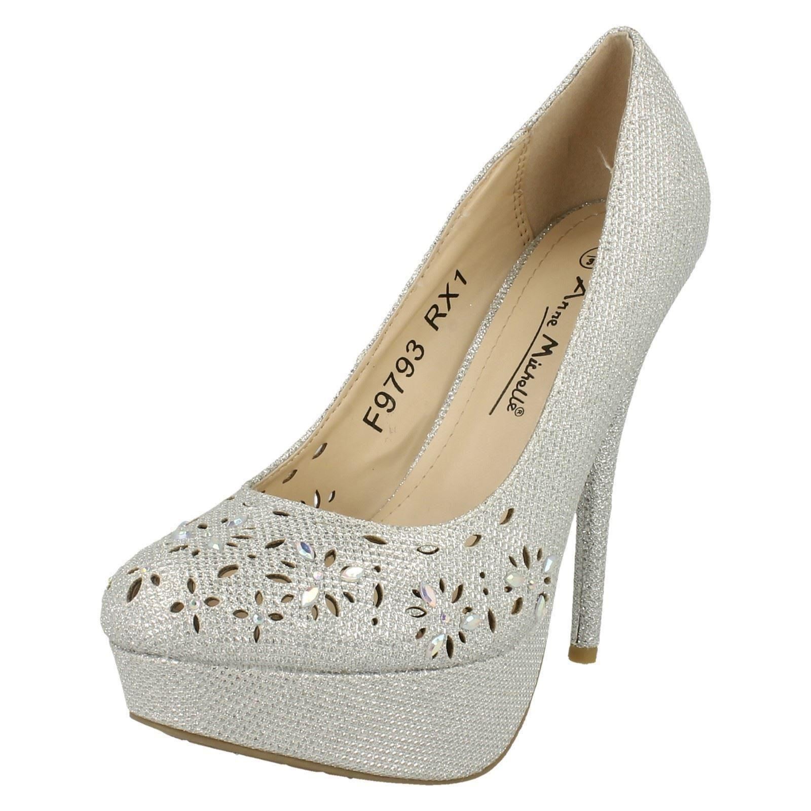 Tacones de aguja brillantes Anne Michelle para dama - Imagen 11 de 19