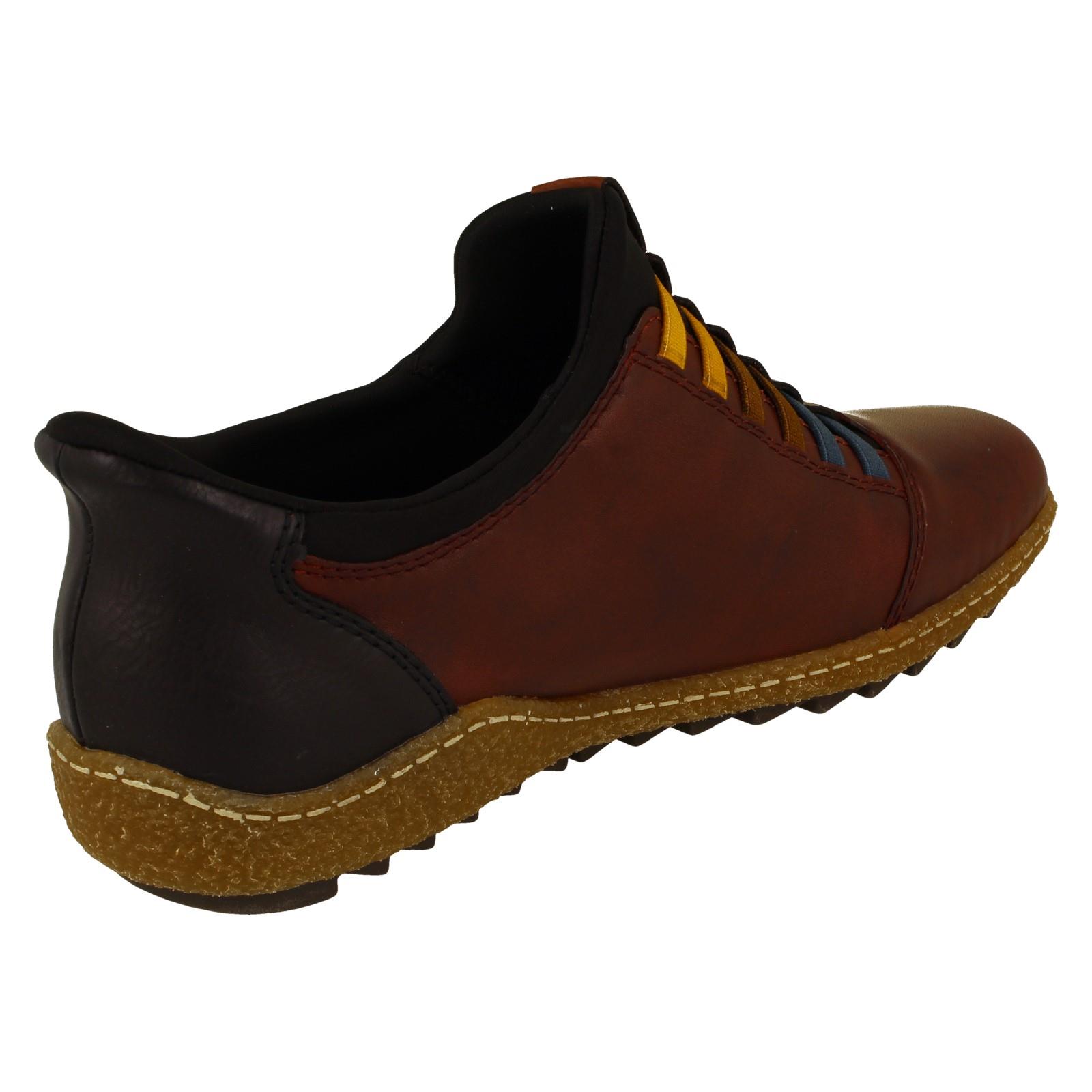 Ladies Rieker Leather Casual Slip On Shoes Ready2Go With Rieker Tex: L7562 - Picture 6 of 10