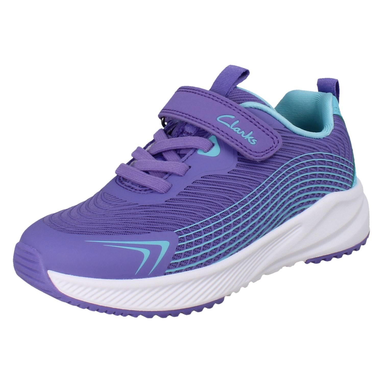 Kids Clarks Padded Textile Breathable Lightweight Sports Trainers *Deyes Dash* - Picture 47 of 64
