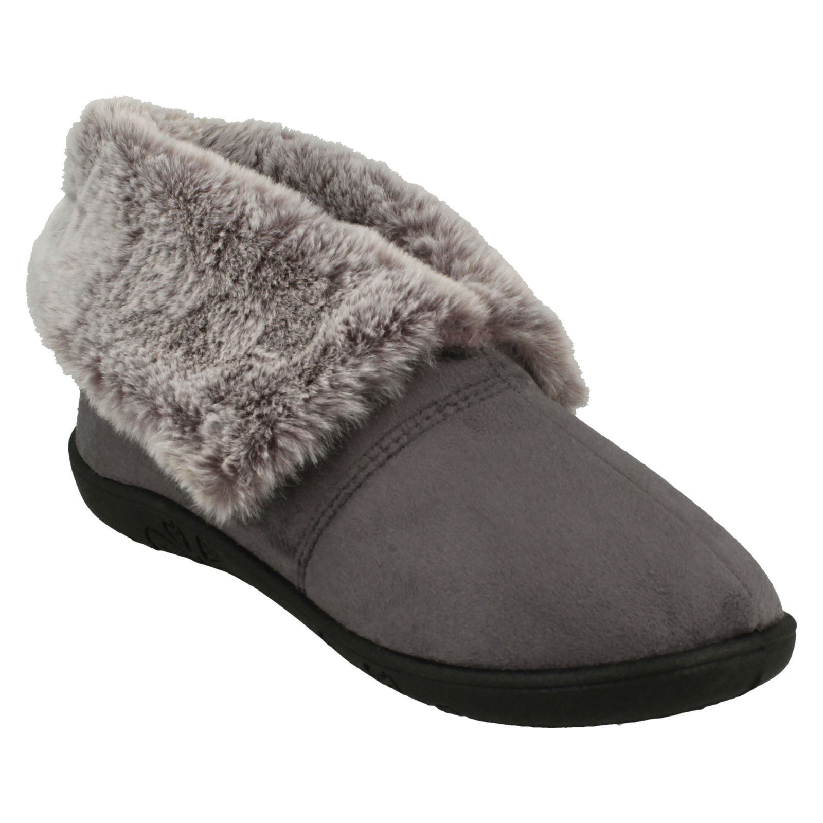 Ladies Padders Faux Fur Cuffed Slippers 'Esme' - Picture 10 of 37