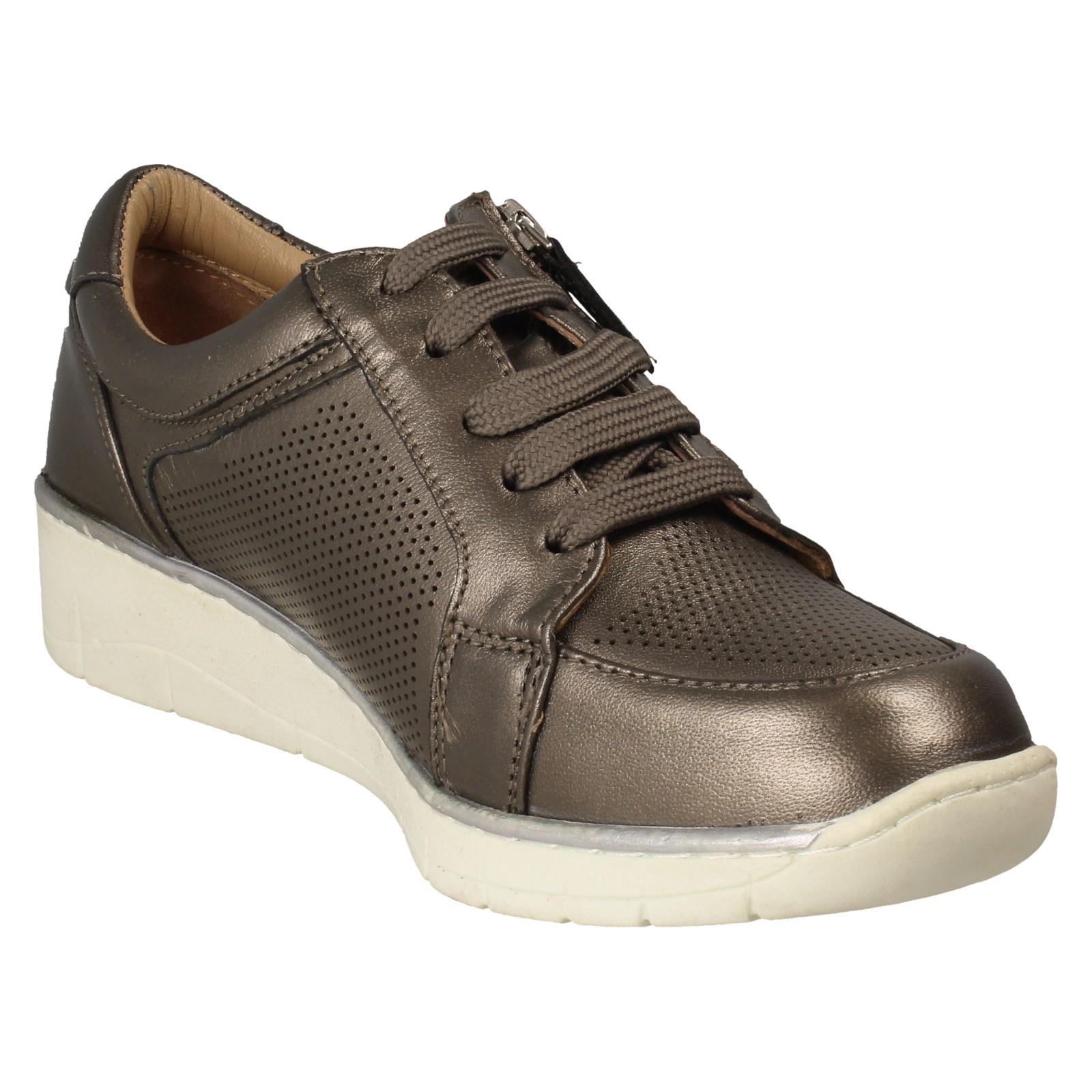 Zapatillas deportivas con cordones y cremallera lateral para dama Ivy - Imagen 4 de 19