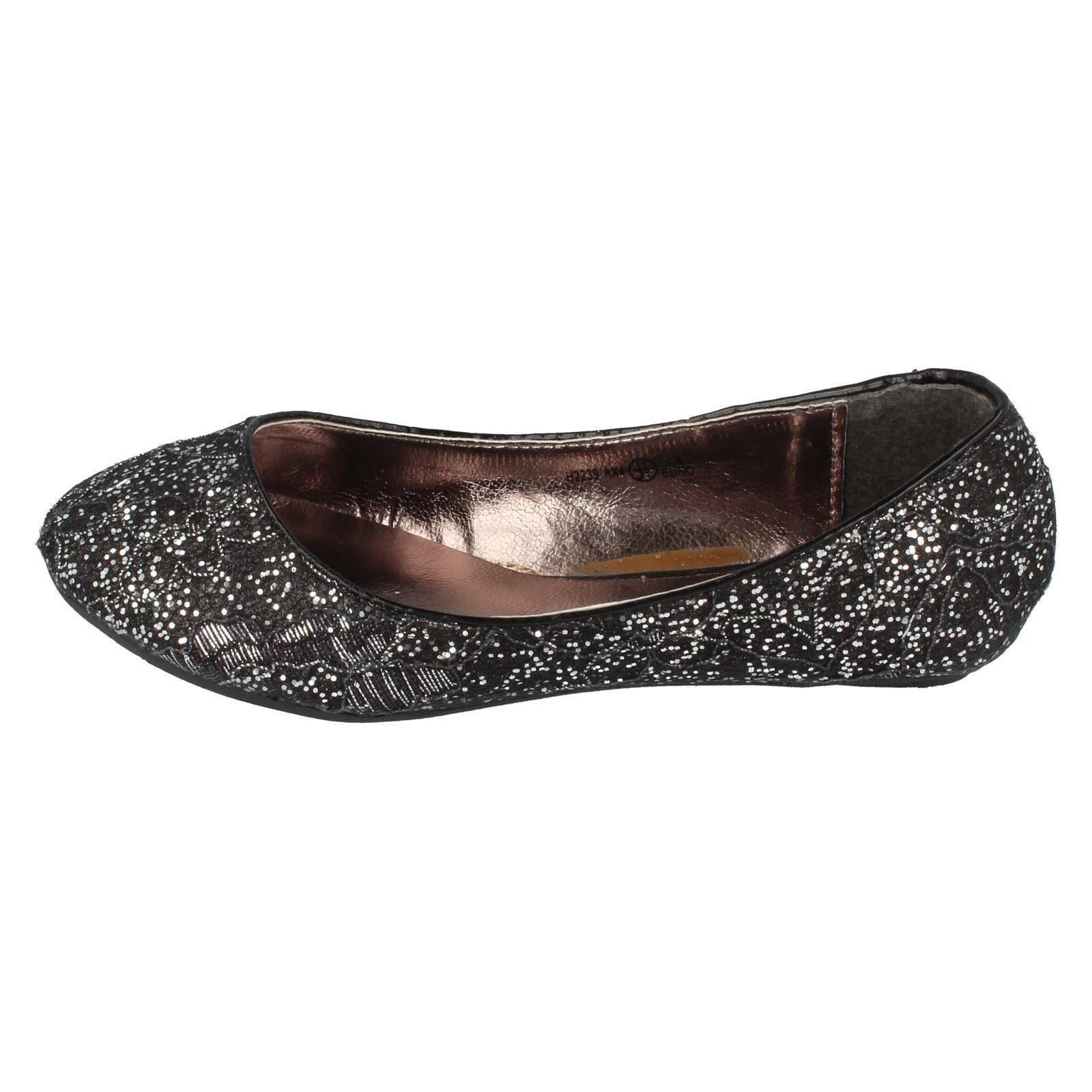 Girls Cutie Glitter Slip On Shoes 'H2R239' - Picture 5 of 19