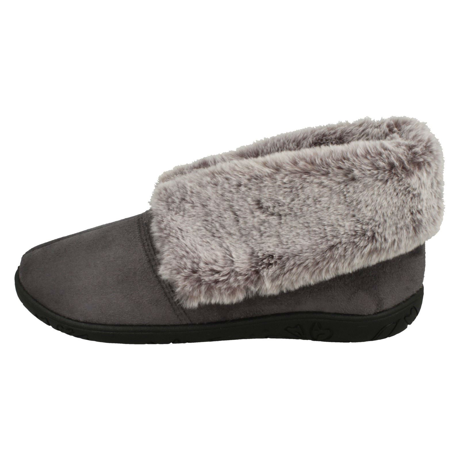 Ladies Padders Faux Fur Cuffed Slippers 'Esme' - Picture 7 of 37