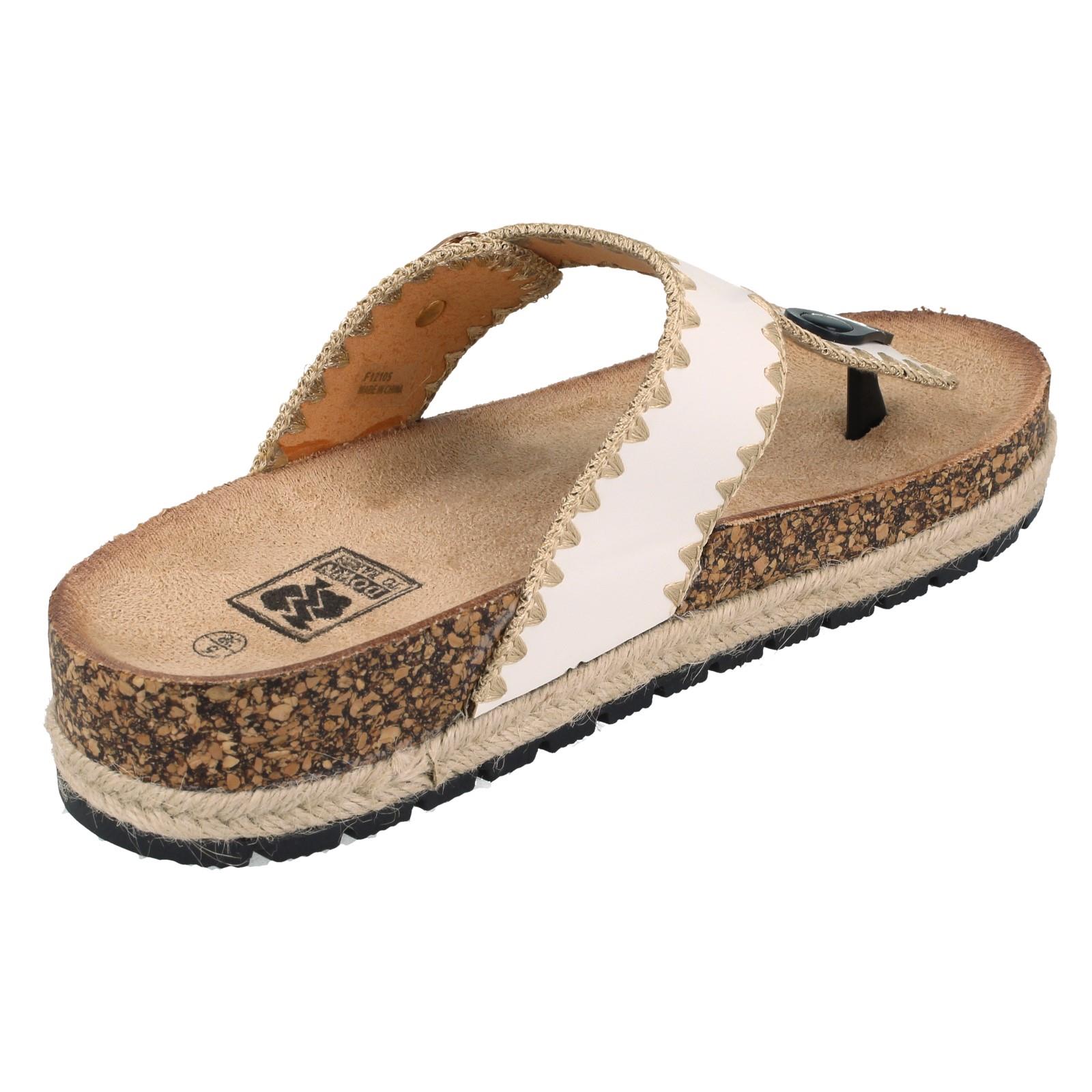 Ladies Down To Earth F12105 Toe Post Sandals - Picture 15 of 19