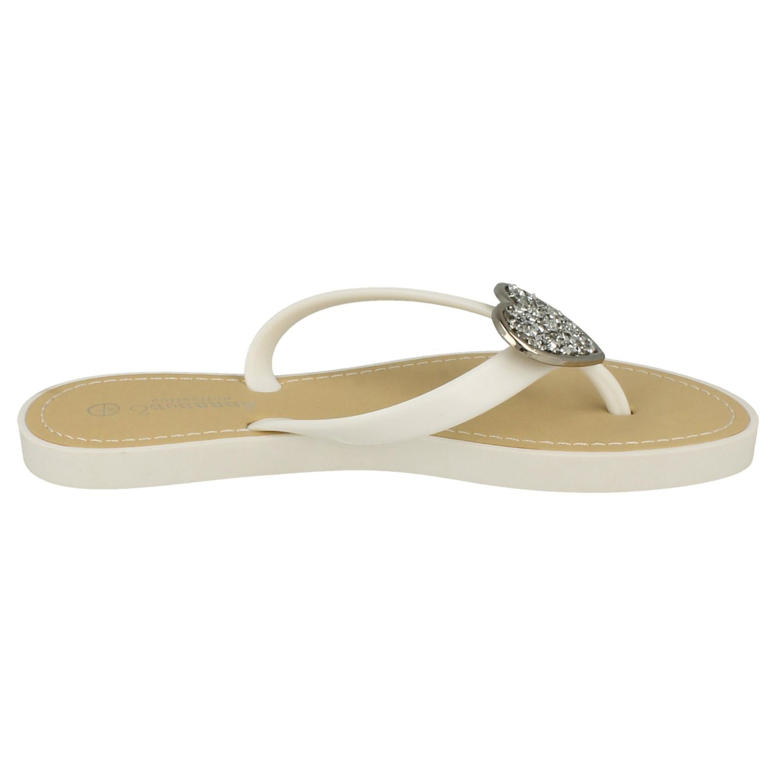 Chanclas elegantes sin cordones con detalles brillantes del corazón para damas Savannah F0R816 - Imagen 34 de 37