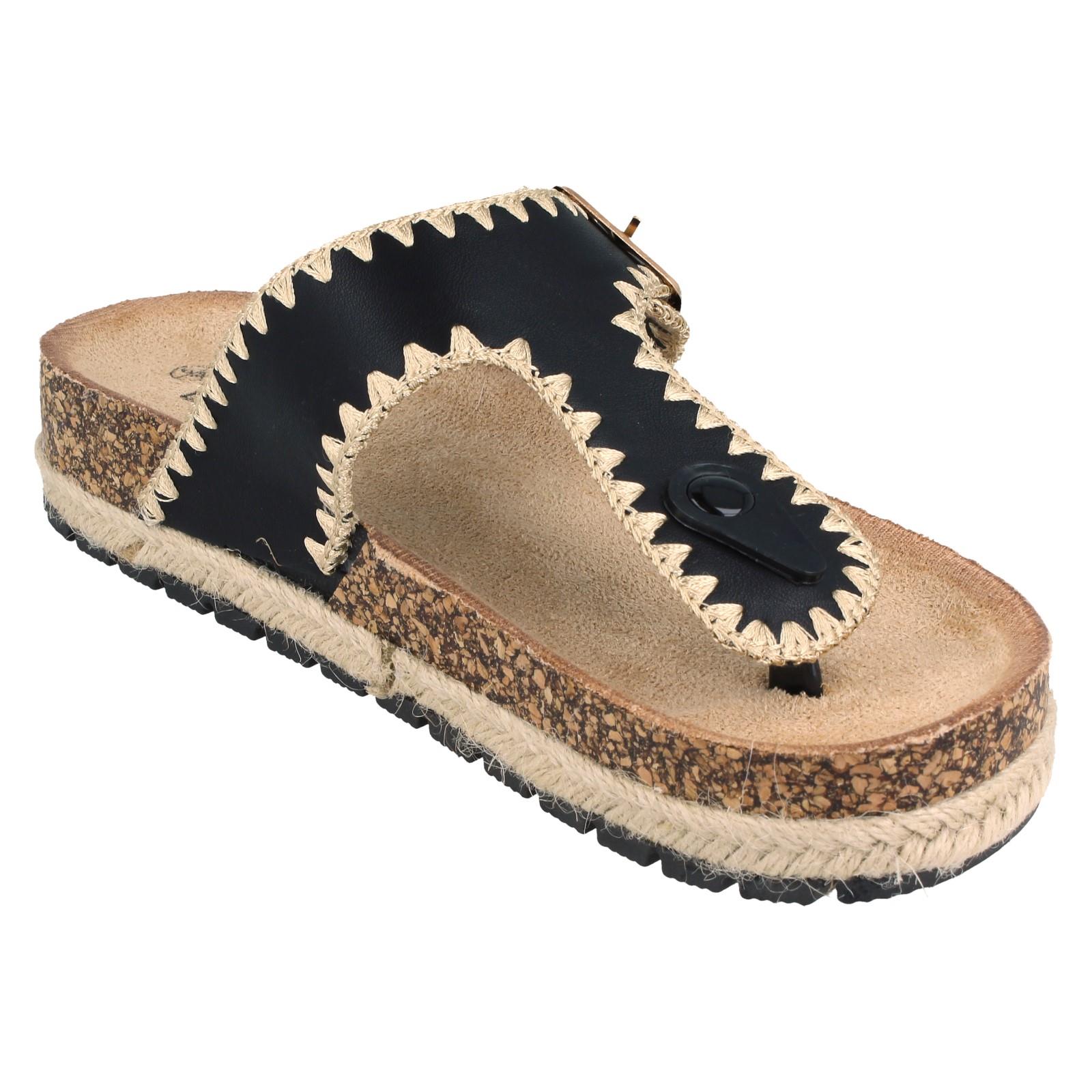 Ladies Down To Earth F12105 Toe Post Sandals - Picture 8 of 19