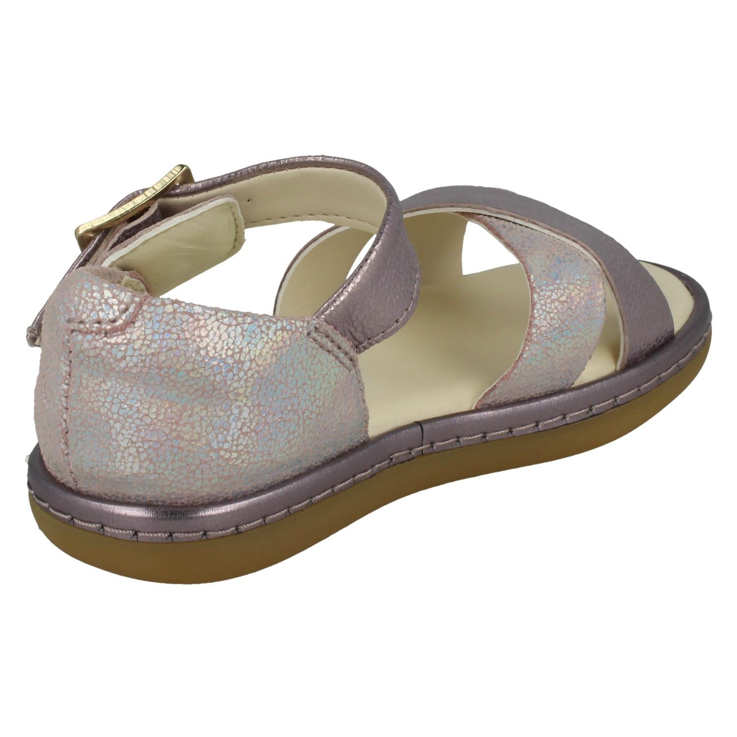 Girls Clarks Cross Detailed Skylark Pure T Sandals - Picture 15 of 19