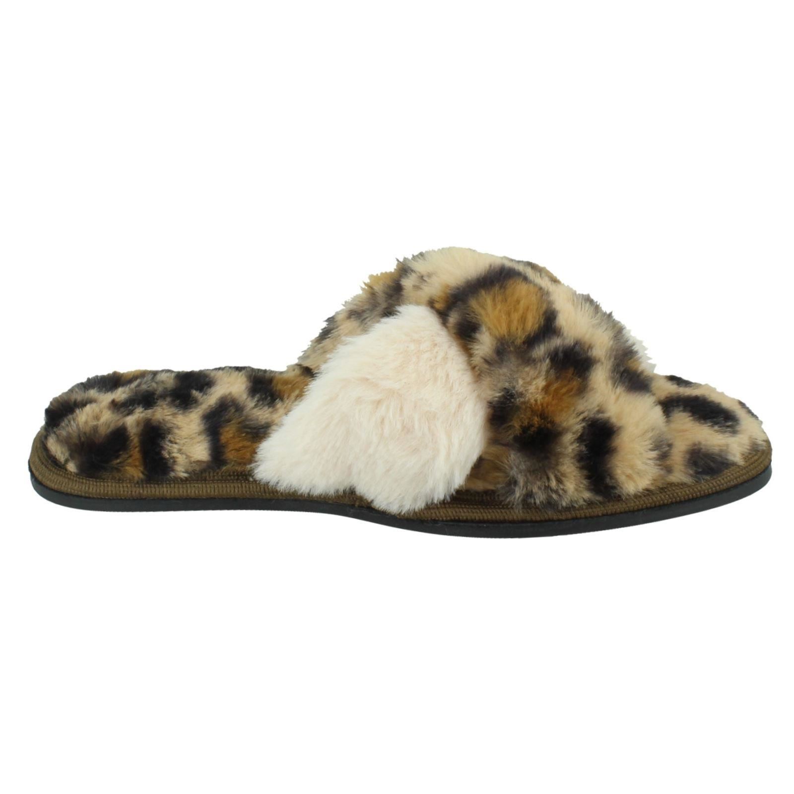 Girls Spot On Fluffy Mule Slippers - Picture 16 of 19