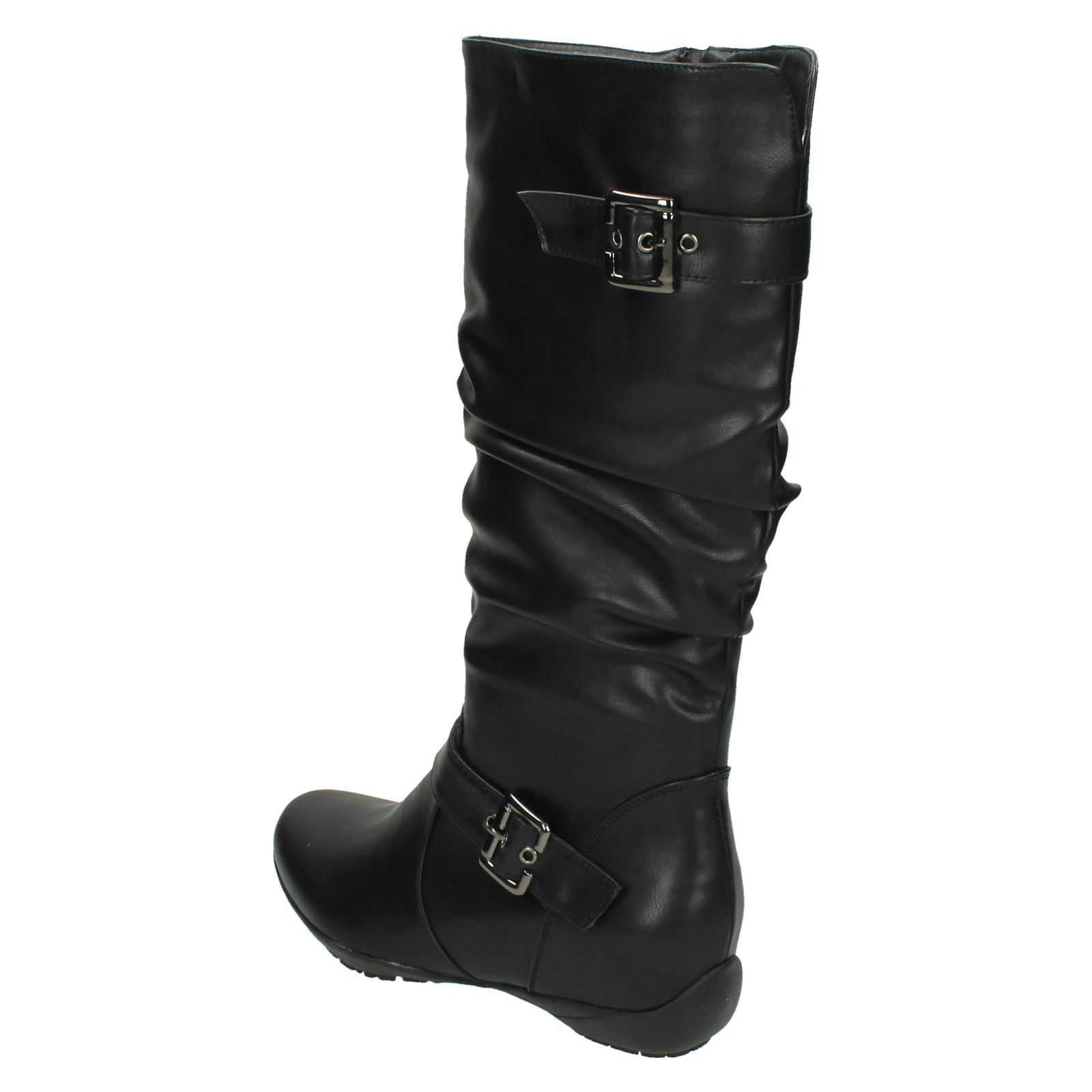 "Botas planas de pierna alta para damas ""F4R386"" - Imagen 4 de 19