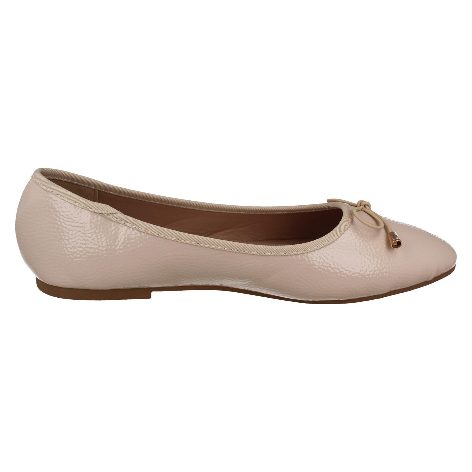 Ladies Spot On Bow Trim Ballerina Shoes - Picture 34 of 37