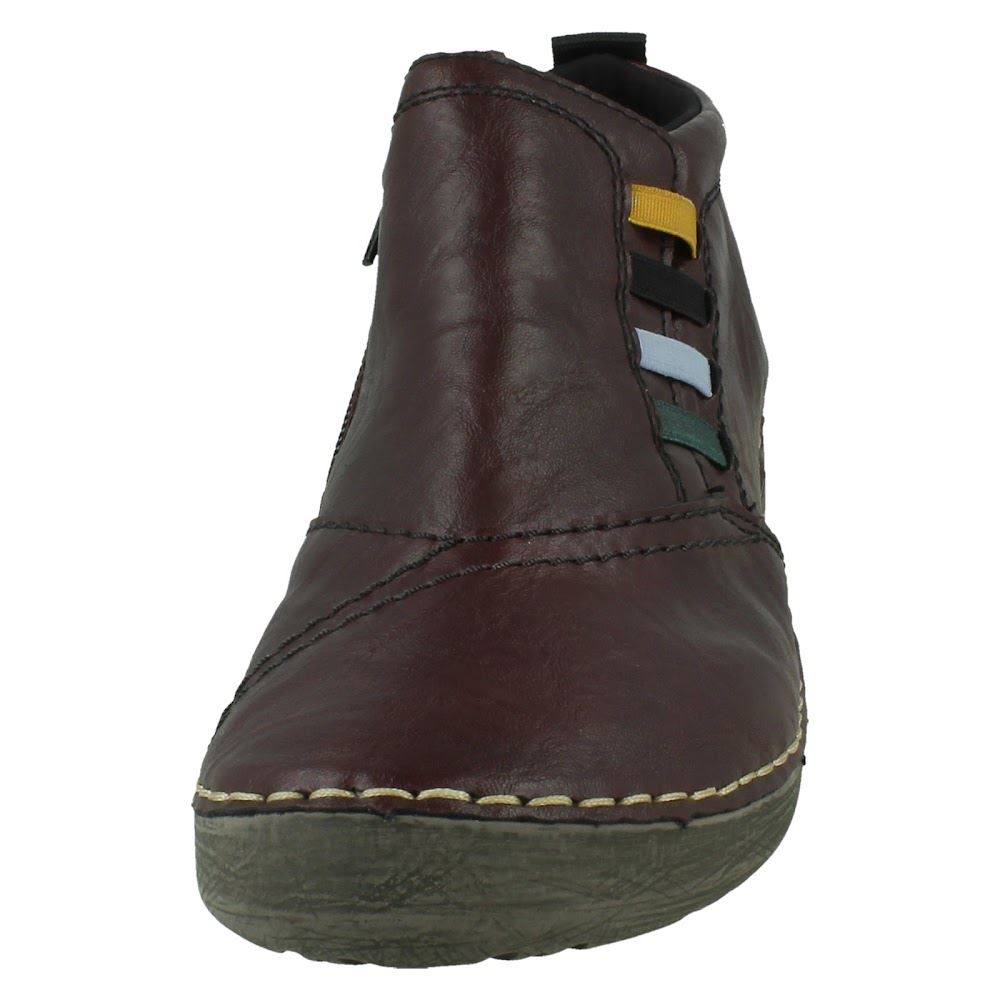 Ladies Rieker Casual Zip Up Fleece Lined Winter Low Top Ankle Boots: 52584 - Picture 9 of 10