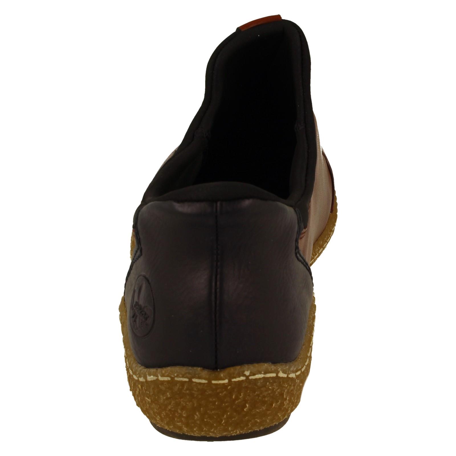 Ladies Rieker Leather Casual Slip On Shoes Ready2Go With Rieker Tex: L7562 - Picture 5 of 10